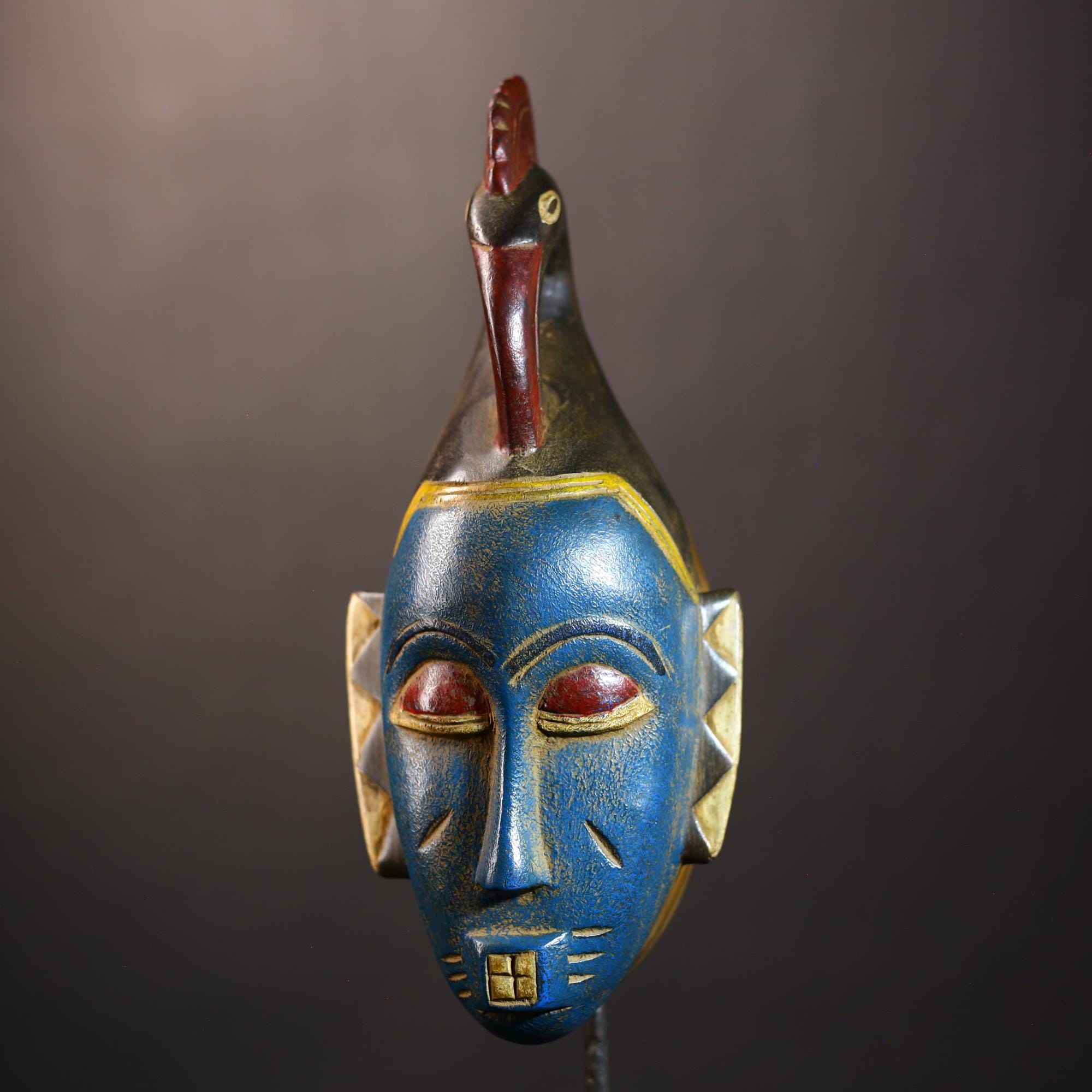 African Vintage Guro Mask | Antique Wood Art | Traditional Figure Decor | Cultural Home Decor | Unique Wall Art-G5001