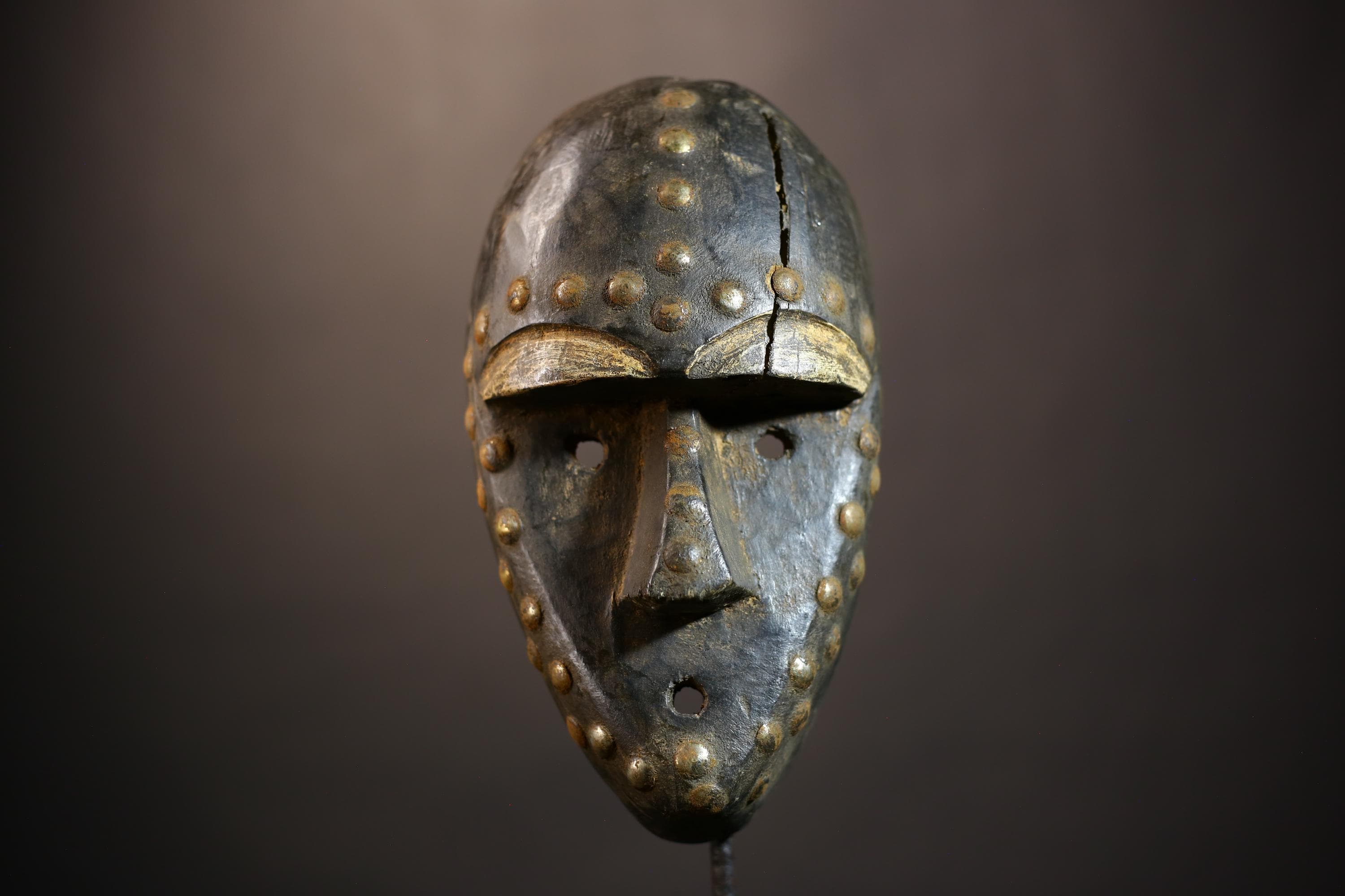 African | Vintage Dan Mask | Antique Wood Carved | Tribal Face Statue | Wall Decor | Decorative Mask Art-G5137