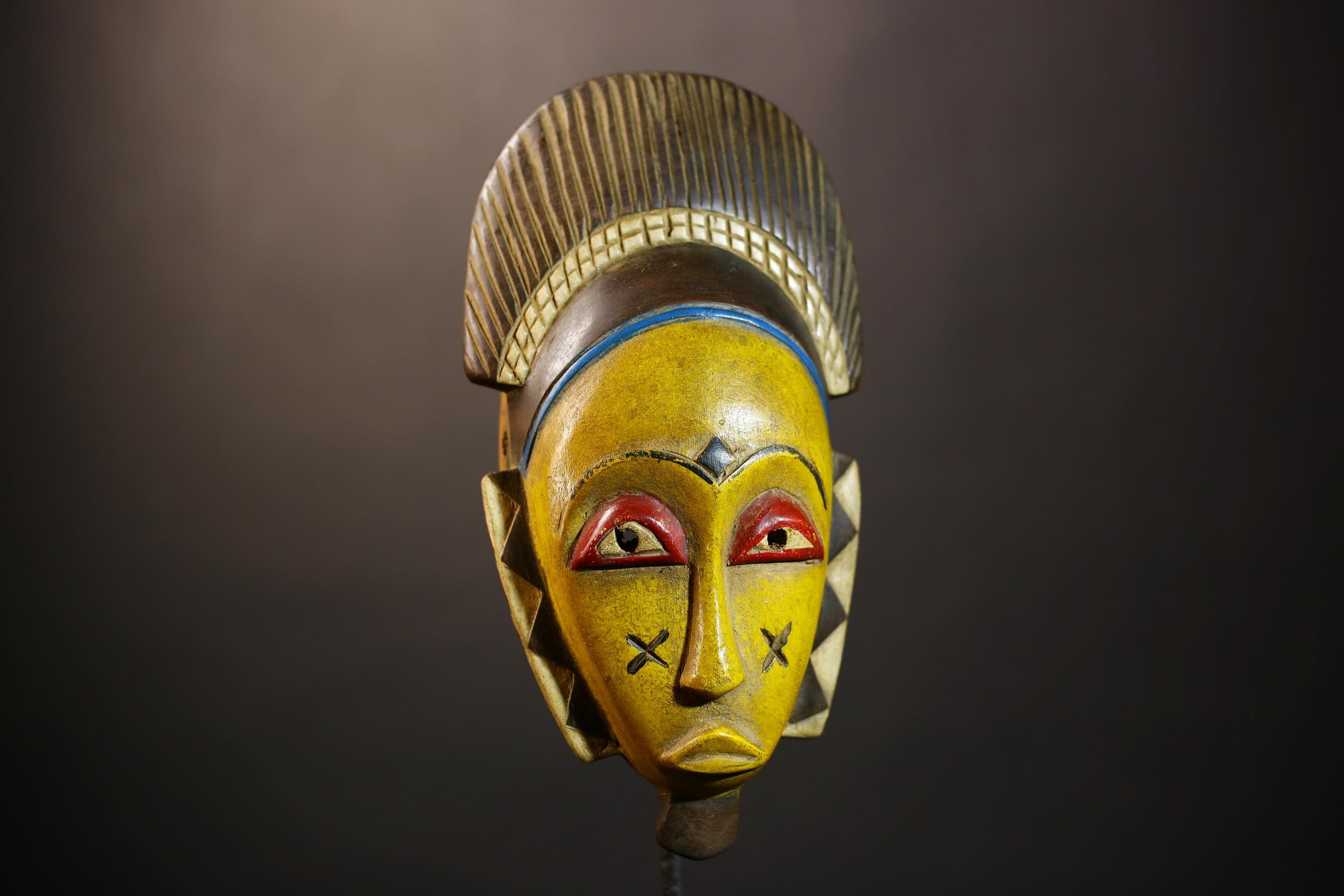 African Vintage Guro Mask | Authentic Handcrafted Tribal Art | Unique Wall Decor | Cultural Accent for Home-G4996