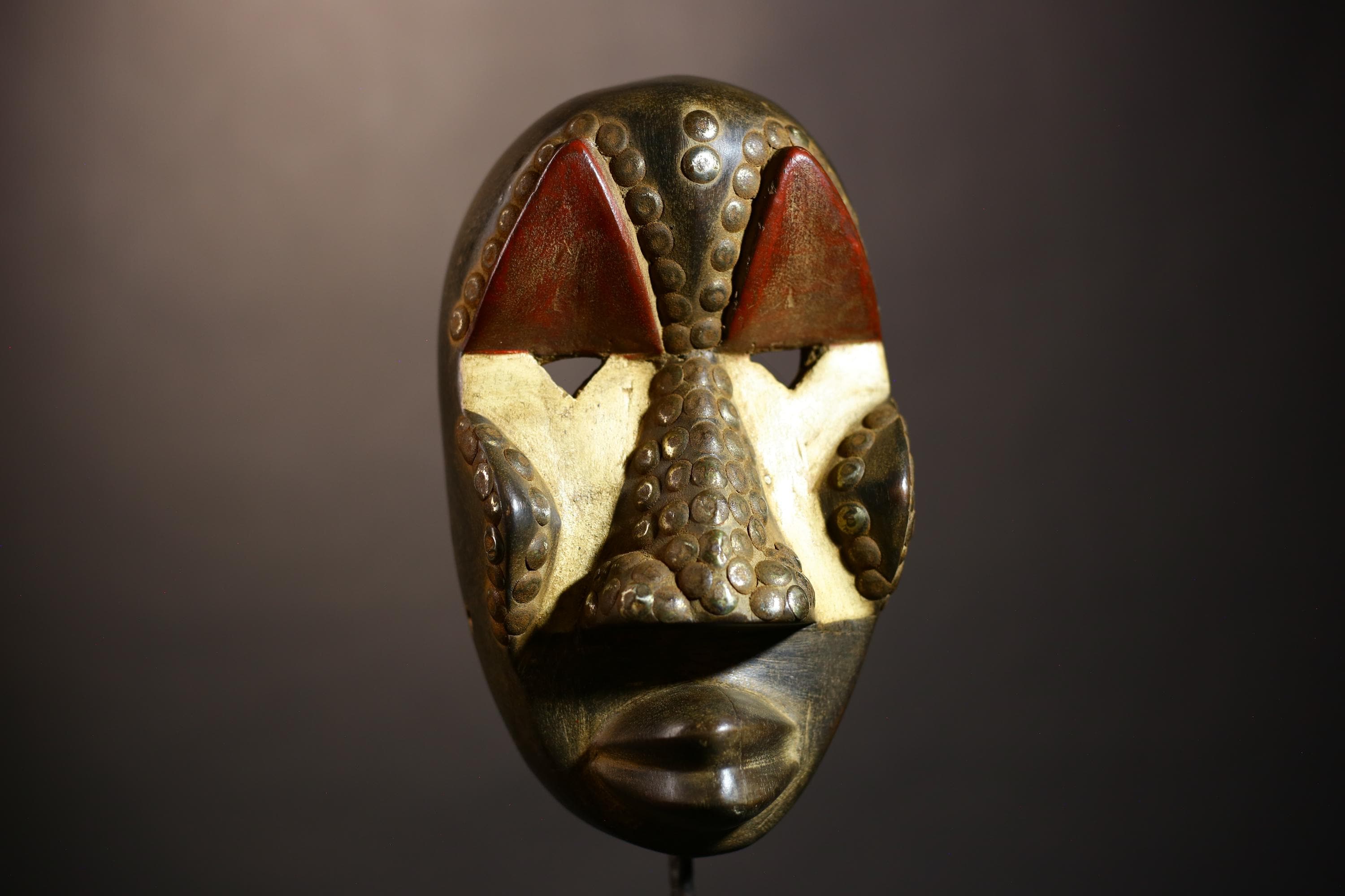 African | Mask | Antique | Dan | Wood Carved | Brown Color | Rare | Tribal Art | Unique | Ethnic Décor | Collector's Item-G5032