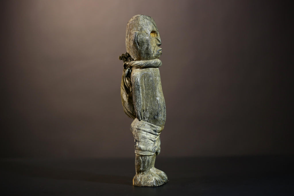 African Nkisi Nkondi Figurine | Brown Color Powerful Spirit Art Sculpture | Unique Home Decor | Cultural Collectible Piece-G5025