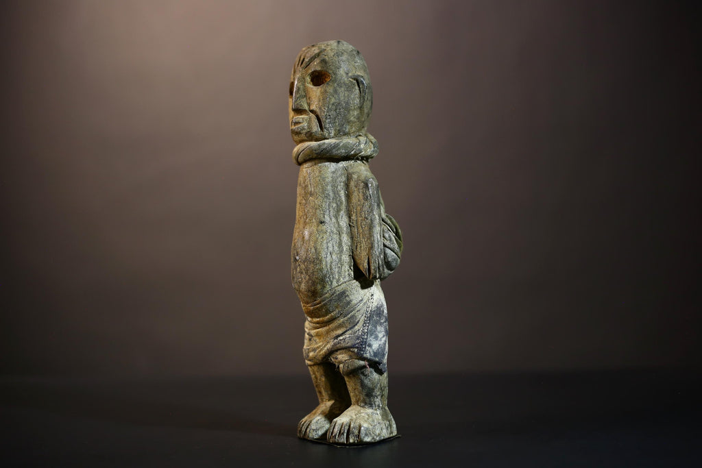 African Nkisi Nkondi Figurine | Brown Color Powerful Spirit Art Sculpture | Unique Home Decor | Cultural Collectible Piece-G5025