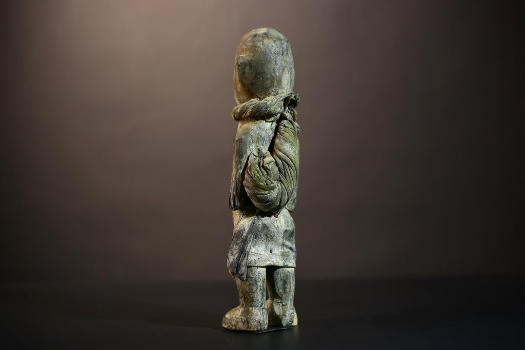 African Nkisi Nkondi Figurine | Brown Color Powerful Spirit Art Sculpture | Unique Home Decor | Cultural Collectible Piece-G5025