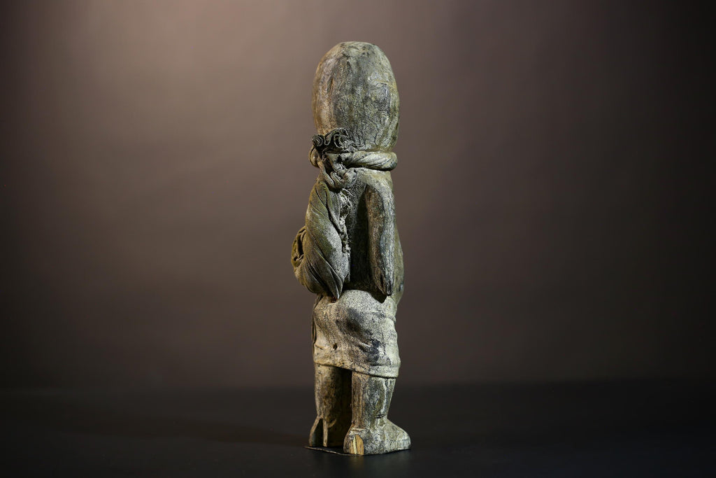 African Nkisi Nkondi Figurine | Brown Color Powerful Spirit Art Sculpture | Unique Home Decor | Cultural Collectible Piece-G5025