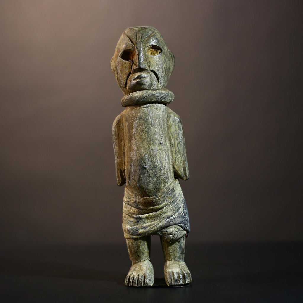 African Nkisi Nkondi Figurine | Brown Color Powerful Spirit Art Sculpture | Unique Home Decor | Cultural Collectible Piece-G5025