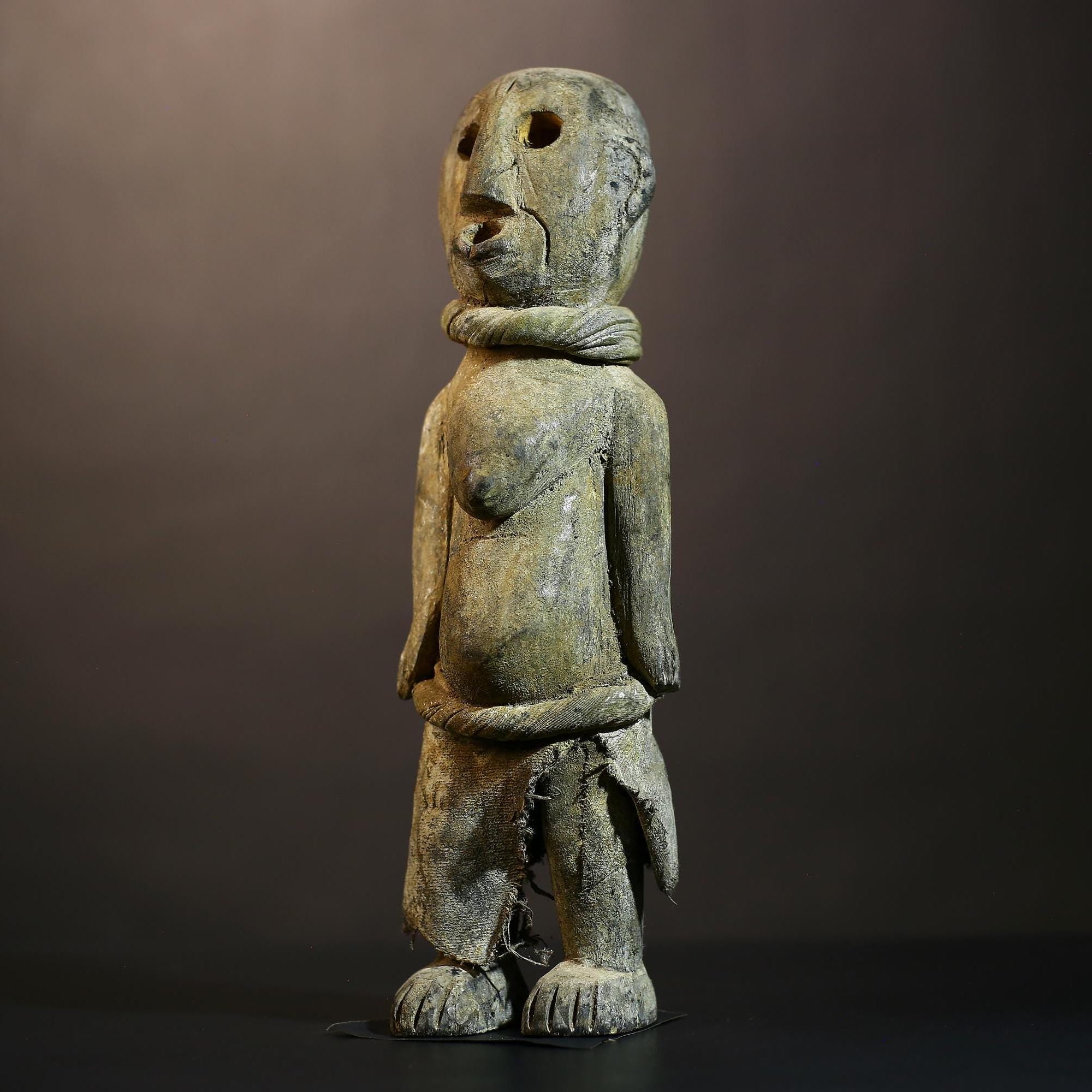 African Nkondi Nkisi Figure | Unique Kongo Voodoo Spirit Statue | Tribal Art Collectible | Ethnic Decor | Cultural Heritage -G5057