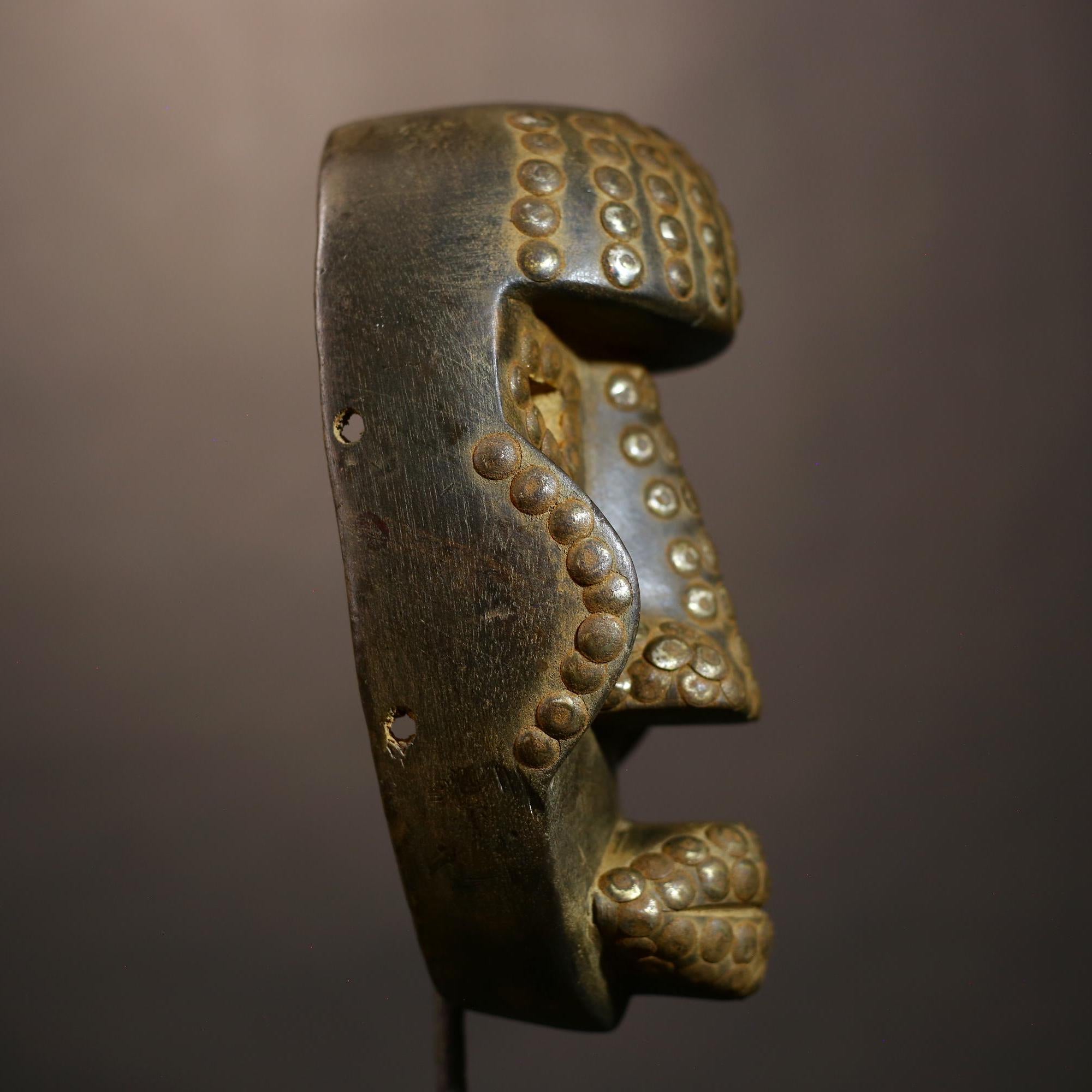 African Vintage Dan Zakpai Mask | Handcrafted Tribal Face Art | Unique Home Décor | Ethnic Cultural Accent | Artisan Heritage-G5053