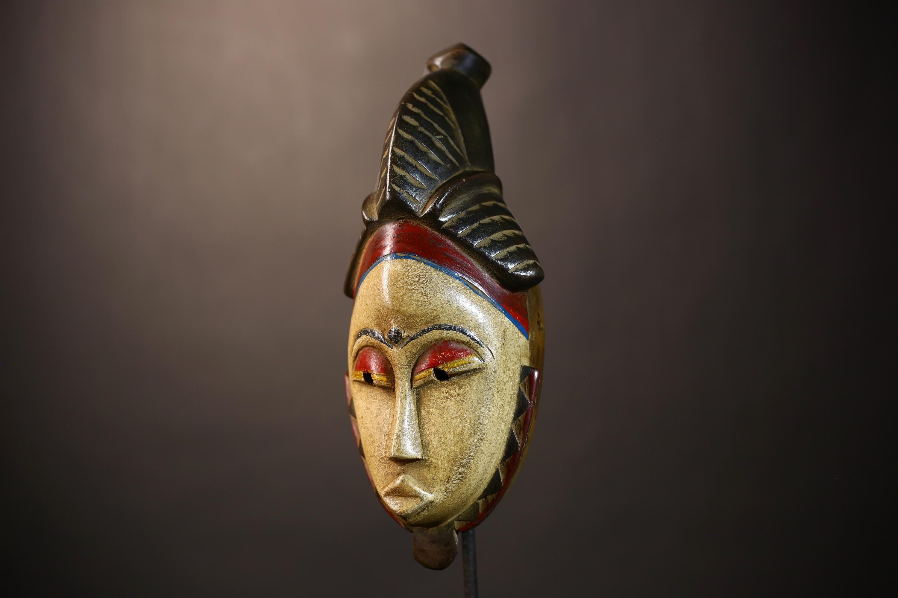 African Vintage Hand-Carved Guro Mask | Unique Tribal Wall Décor | Art Piece | Ethnic Home Accent | Artisan Craftsmanship-G5049