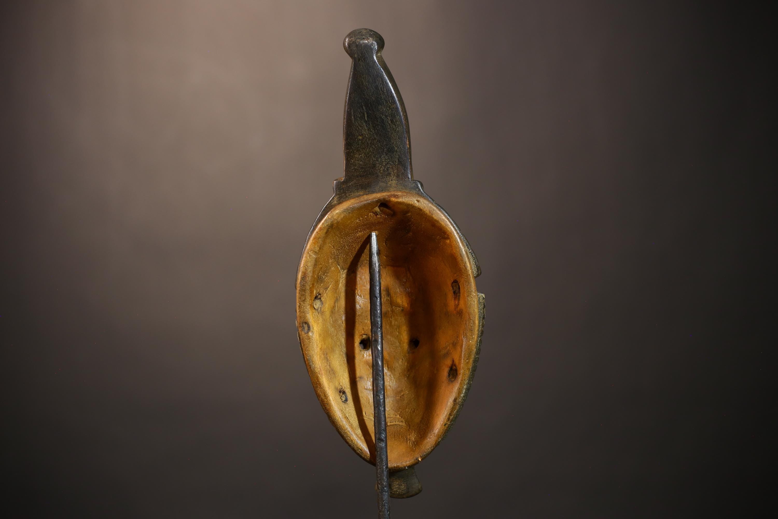 African Vintage Guro Mask | Handmade Yellow Wall Art | Unique Home Décor | Ethnic Accent | Artisan Craftsmanship-G5051