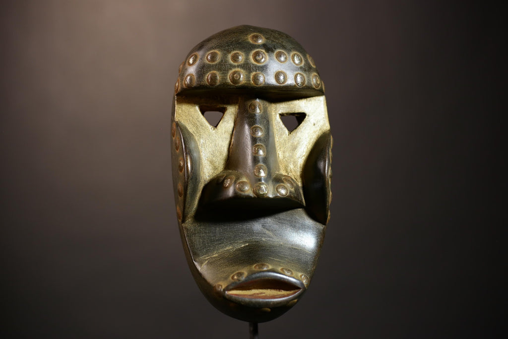 African Antique Dan Mask | Wood Carved Art | Rare Tribal Ritual Piece | Unique Home Decor | Ethnic Collectible | Cultural Artifact-G5061