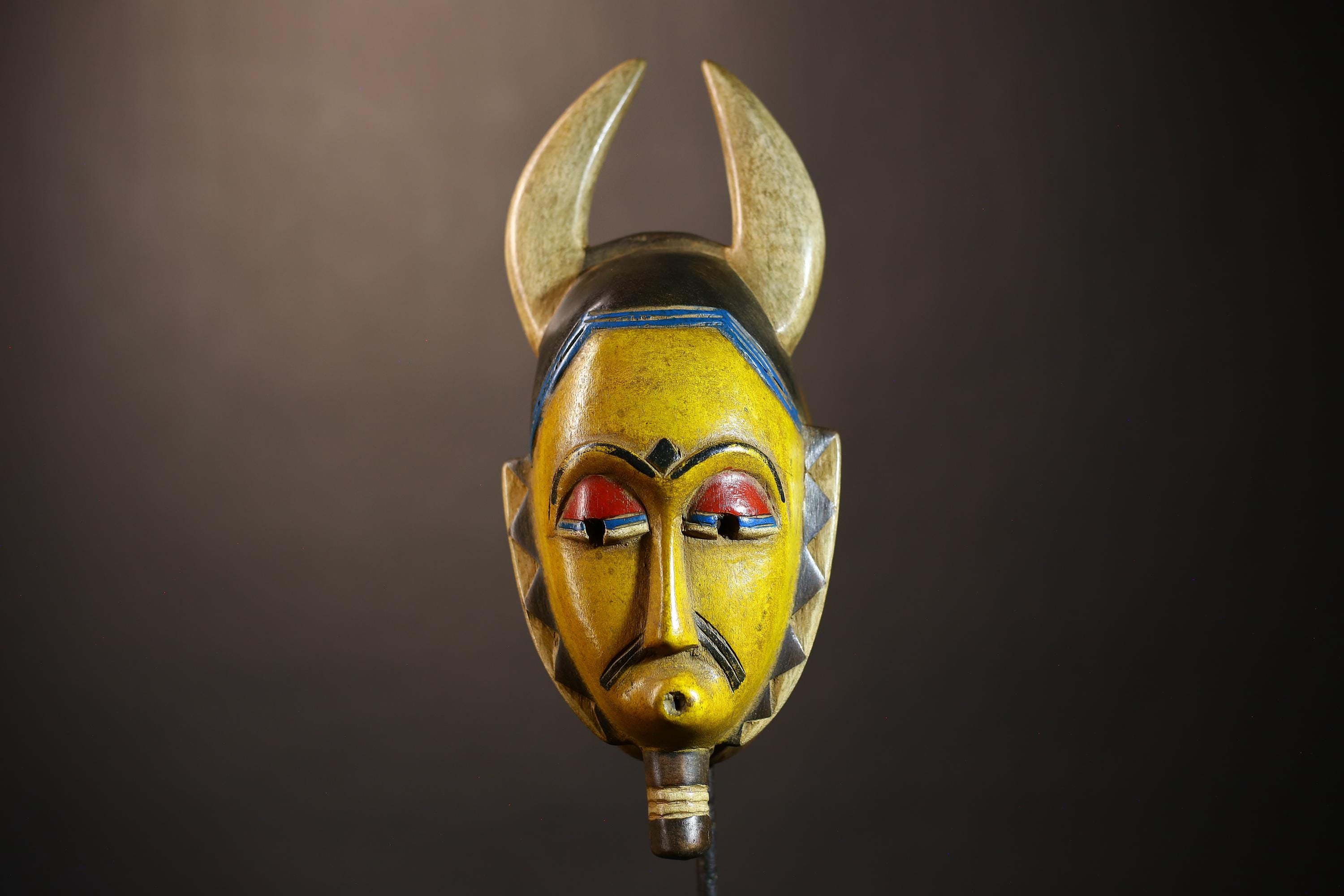 African Vintage Guro Mask | Handcrafted Tribal Art | Unique Wall Decor Piece | Ethnic Home Decoration | Bohemian Style Accent-G5094