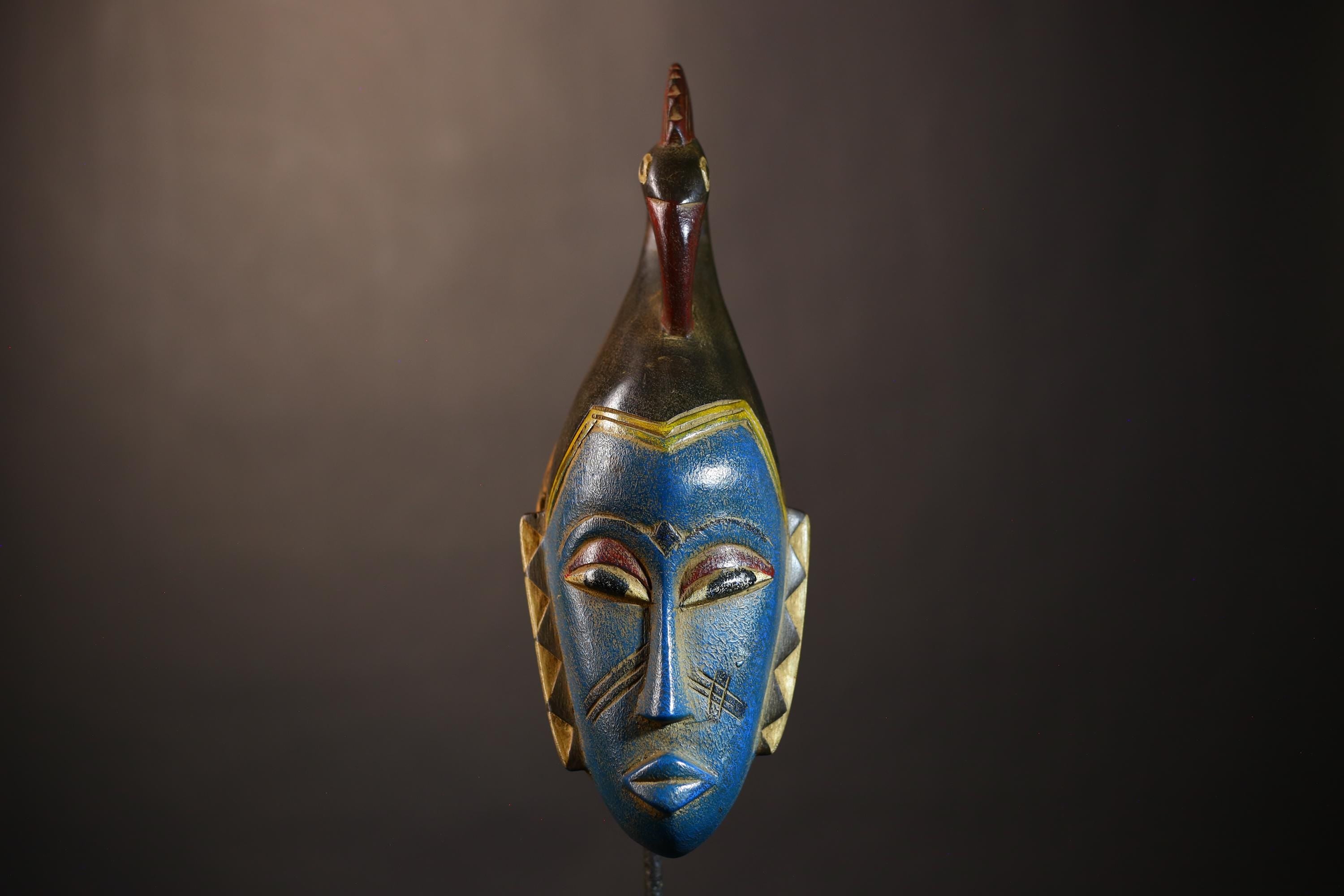 African Vintage Guro Mask | Handcrafted Tribal Art | Unique Wall Decor Piece | Ethnic Home Accent | Artisan Crafted Decor-G5092