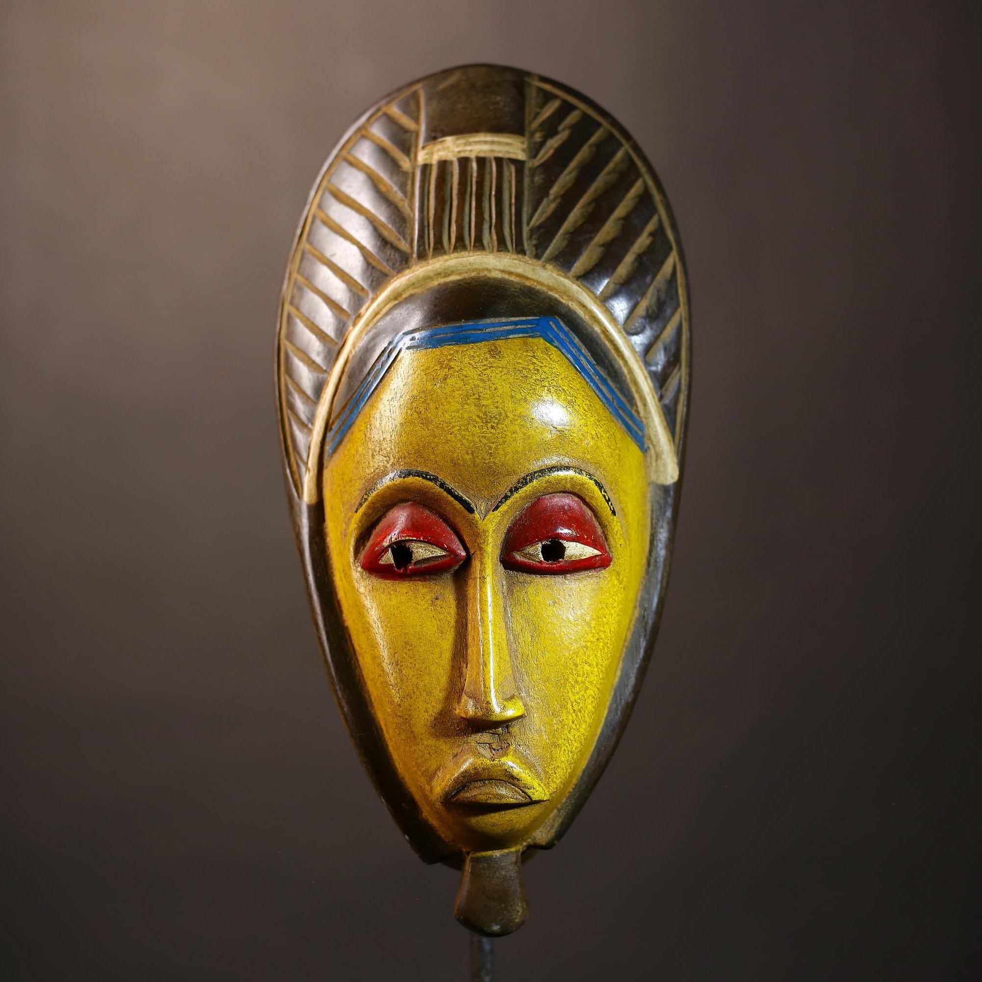 African Vintage Handcrafted Guro Mask | Tribal Wall Art | Unique Home Decor | Ethnic Artwork | Gift for Art Lovers | African Heritage-G5090
