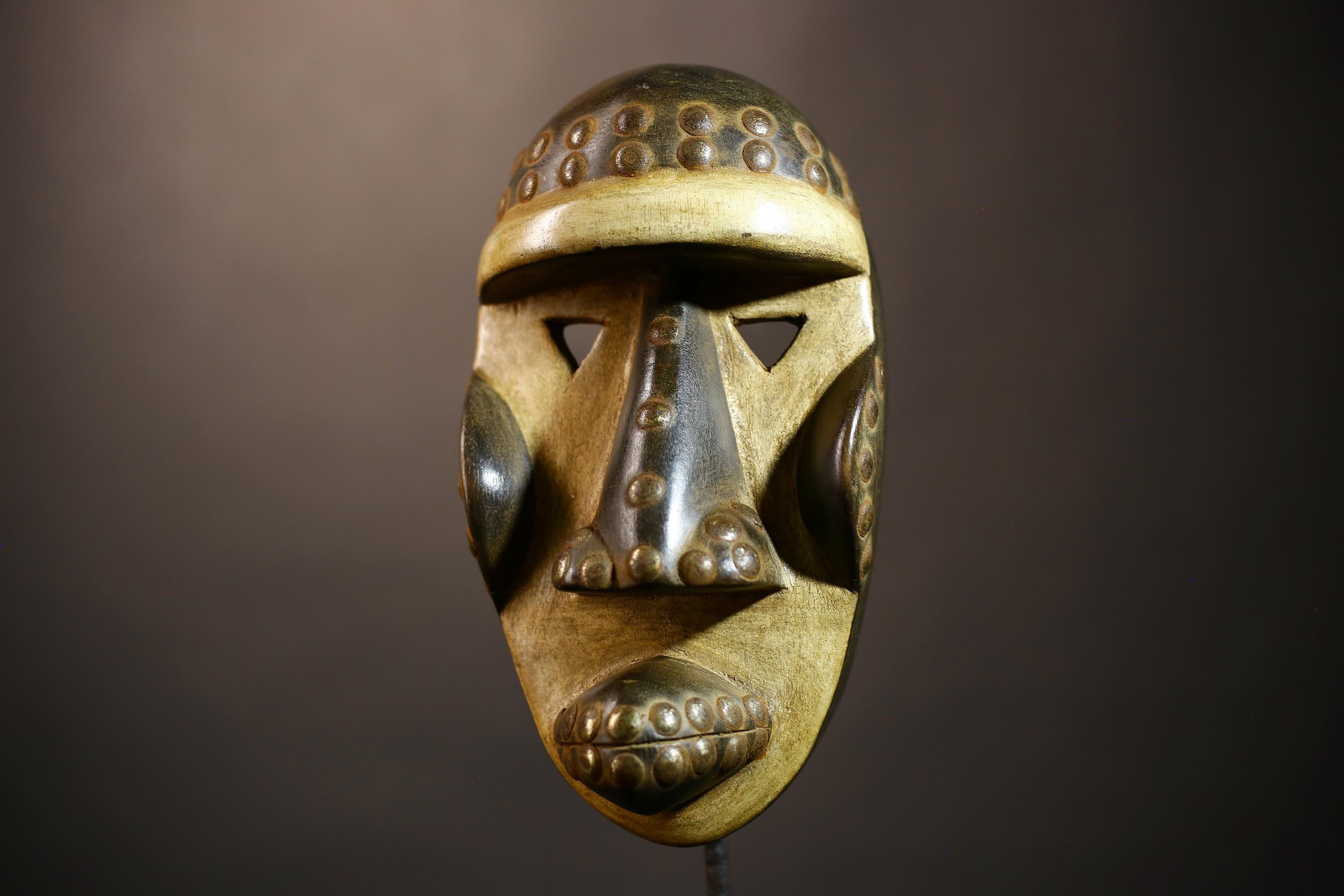 African Vintage Hand-Carved Dan Masks | Unique Wooden Wall Decor | Tribal Art | Authentic Ethnic Home Decor | Artistic Gift Ideas-G5084