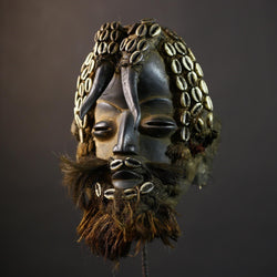 African Dan Mask | Traditional Wooden Mask | Unique Home Decor Art | Collectible Ethnic Wall Decor-G5160