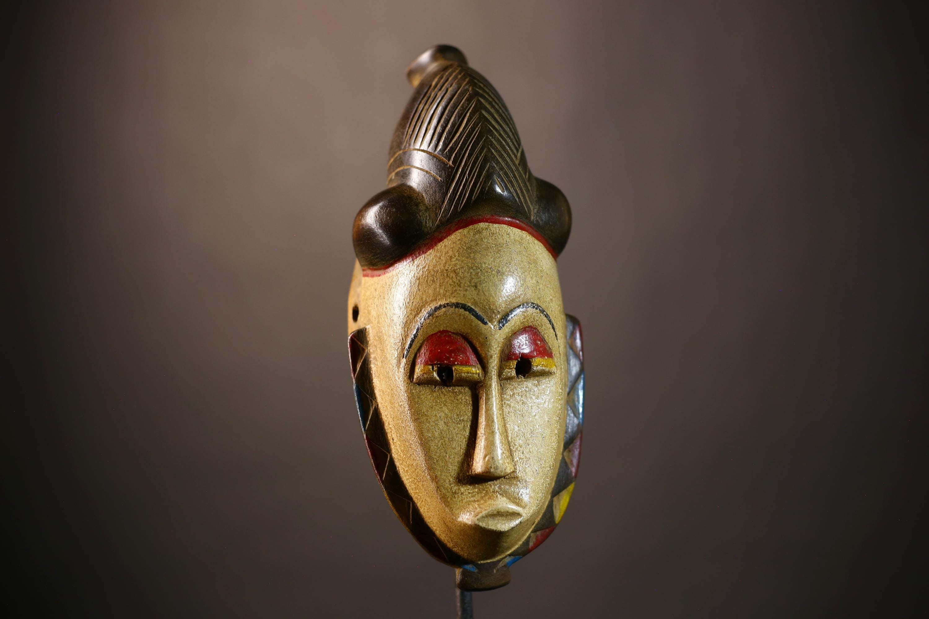 African Vintage Baule Mask | Handcrafted Wall Art | Unique Home Decor | Ethnic Decor Piece for Distinctive Interiors -G5100
