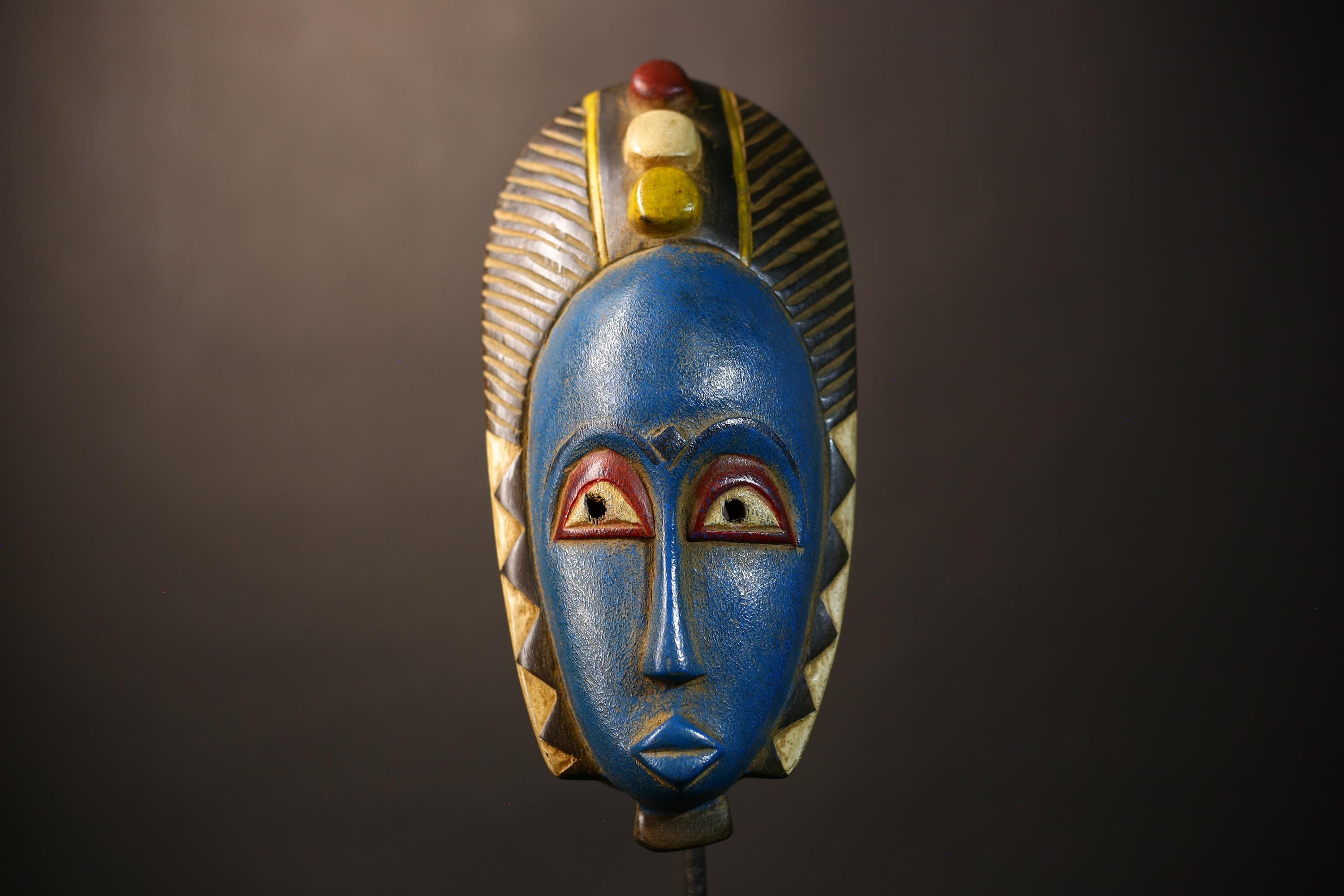 African Vintage Baule Mask | Handcrafted Wall Art | Unique Home Decor Sculpture | Cultural Decorative Piece-G5069