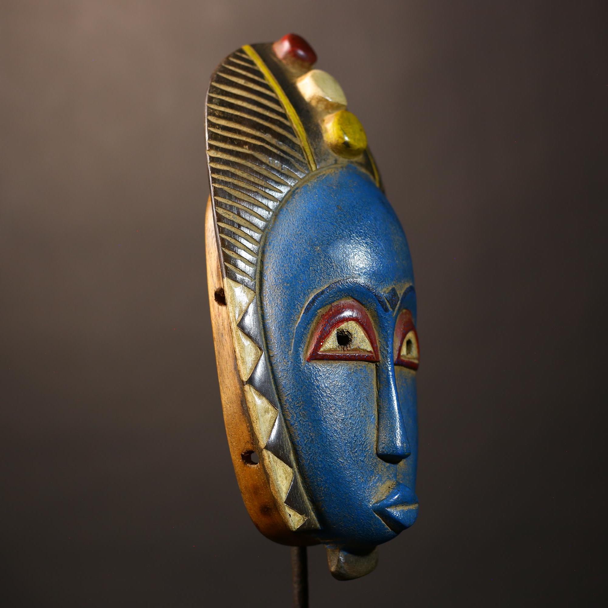 African Vintage Baule Mask | Handcrafted Wall Art | Unique Home Decor Sculpture | Cultural Decorative Piece-G5069