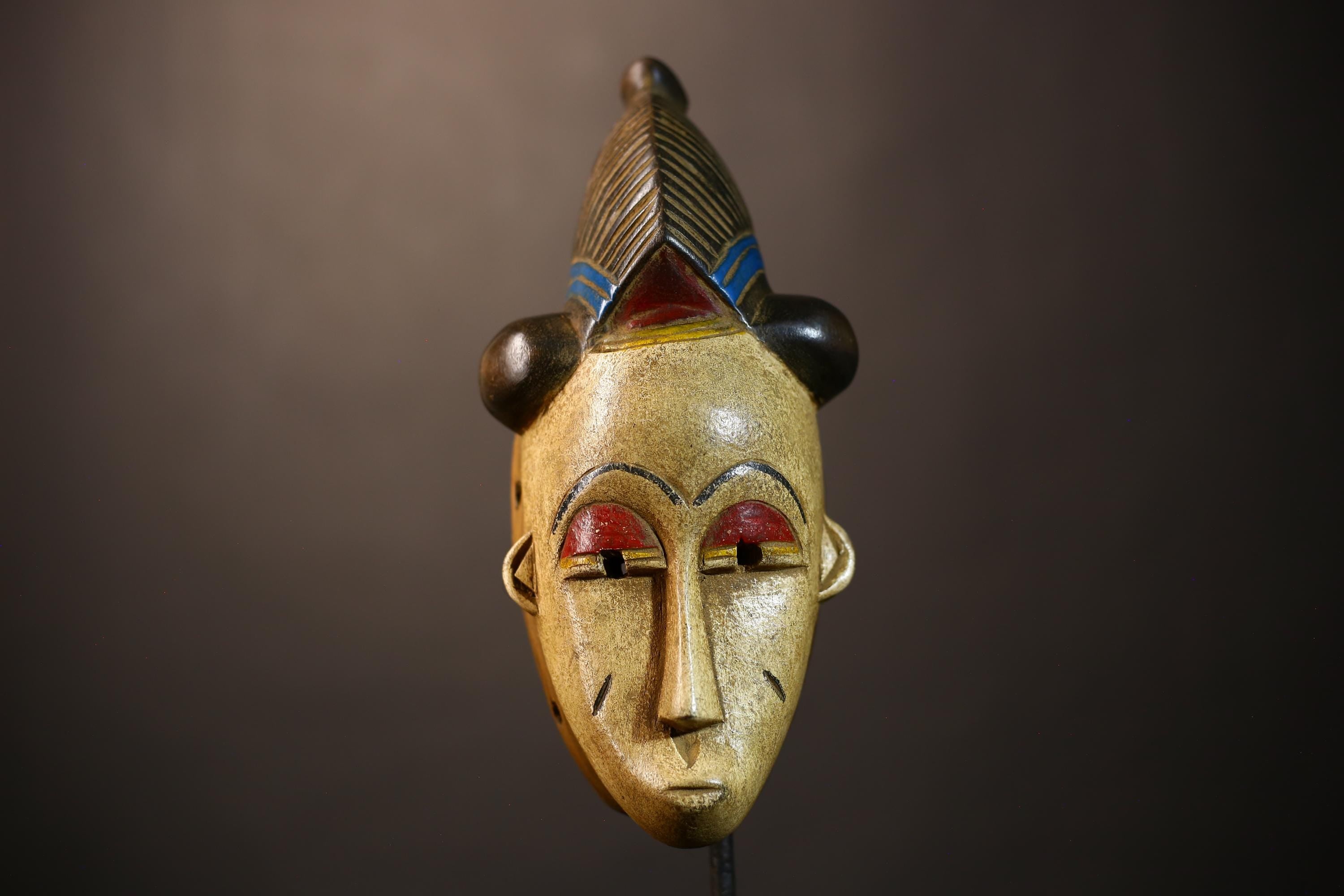 African Vintage Baule Mask | Handcrafted Wall Art | Unique Home Decor Piece | Cultural Art for Distinctive Interiors-G5068