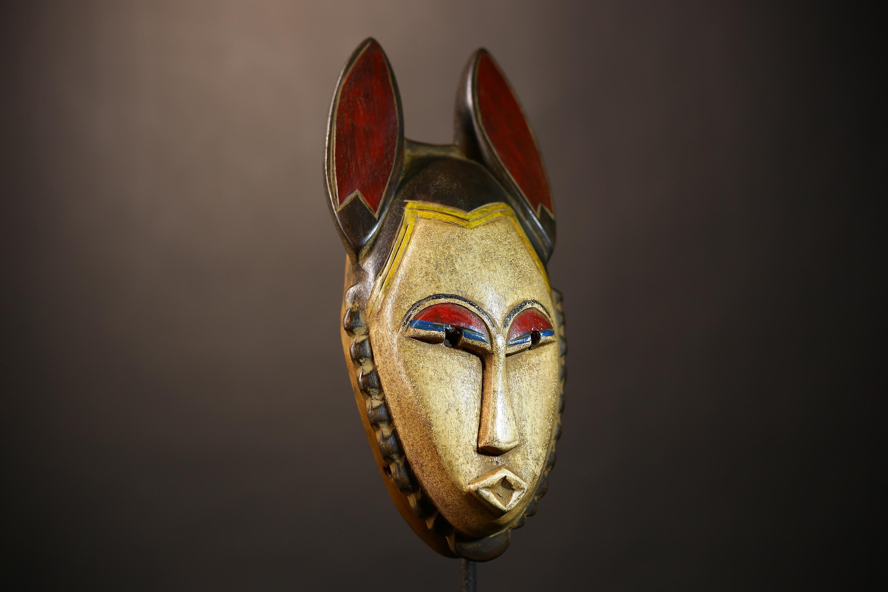 African Vintage Guro Mask | Handcrafted Tribal Art | Unique Wall Decor Piece | Ethnic Wall Hanging for Cultural Spaces-G5067