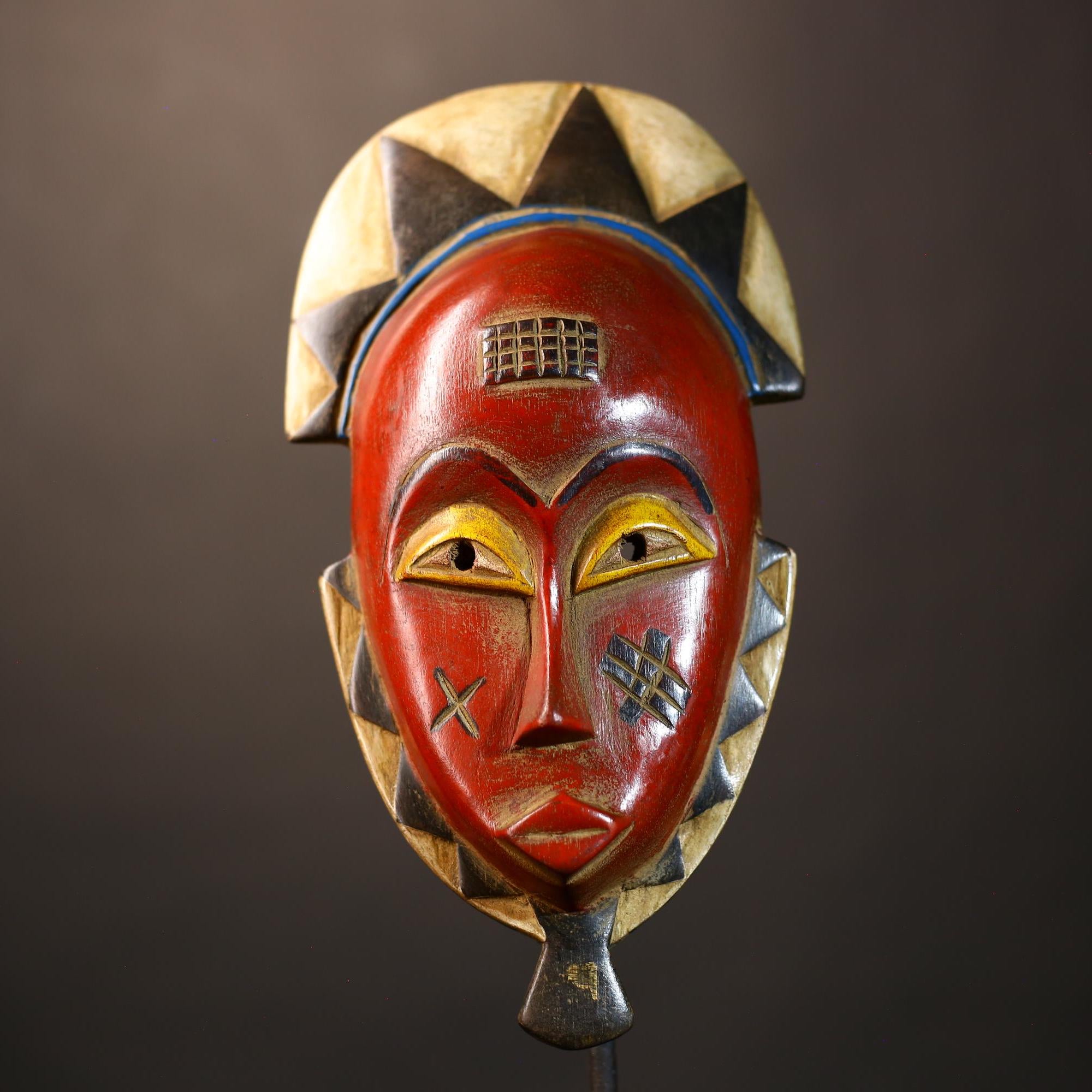 African Vintage Guro Mask | Handcrafted Tribal Art | Unique Wall Decor Piece | Ethnic Wall Hanging for Collectors-G5066