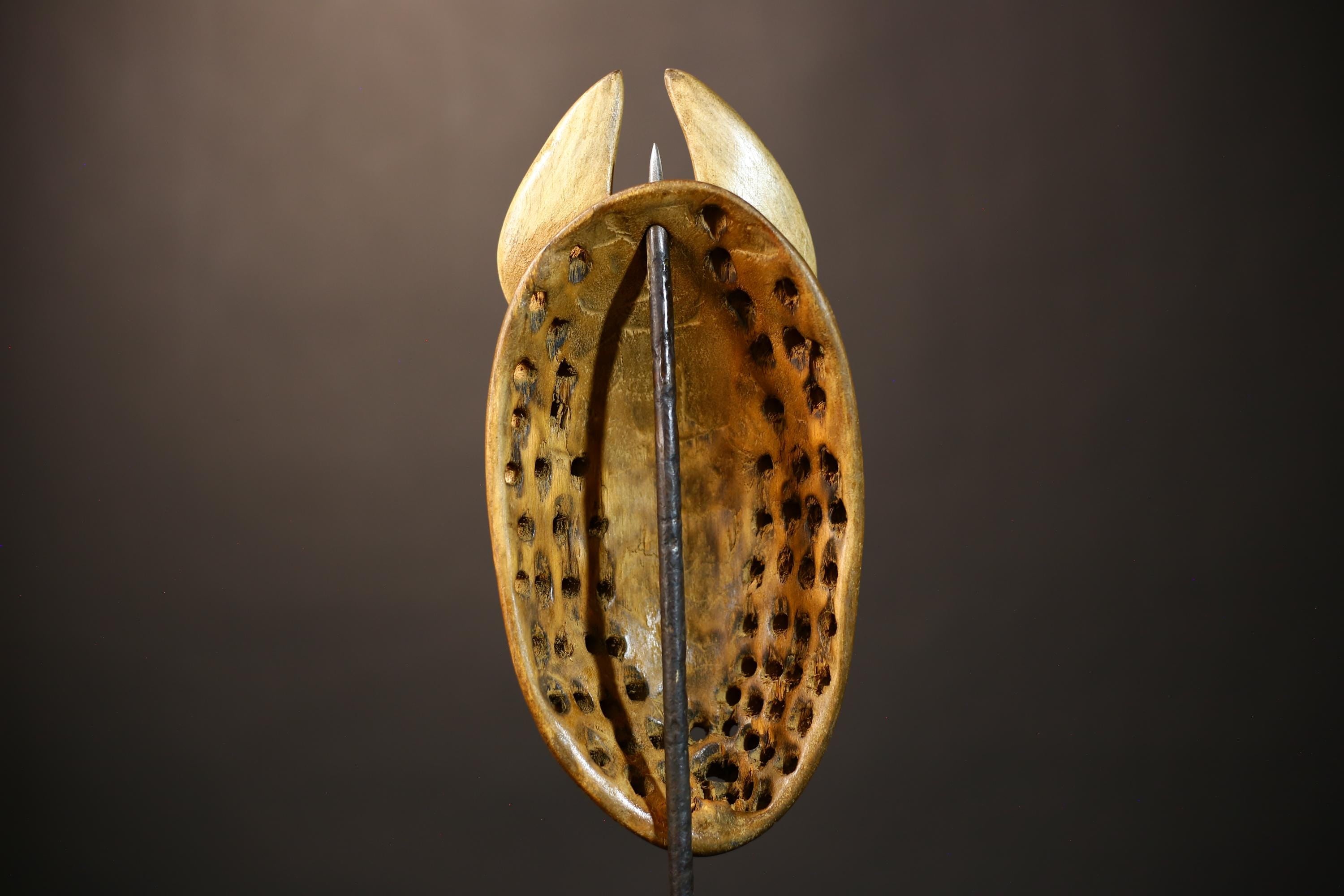 African Vintage Wood Mask | Bobo Bidjogo Bull Face | Unique Wall Art Decor | Handcrafted Cultural Accent for Your Home-G5065