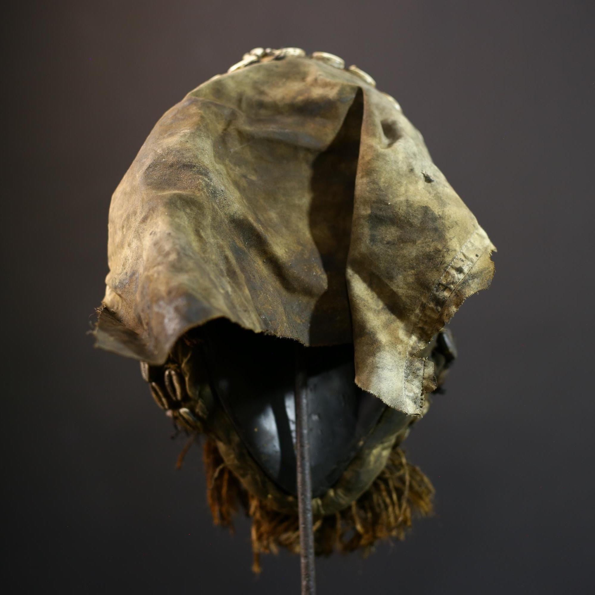 African Vintage Dan Mask | Antique Shells | Wood Wall Decor | Kran Collectible | Unique Home Art-G5177