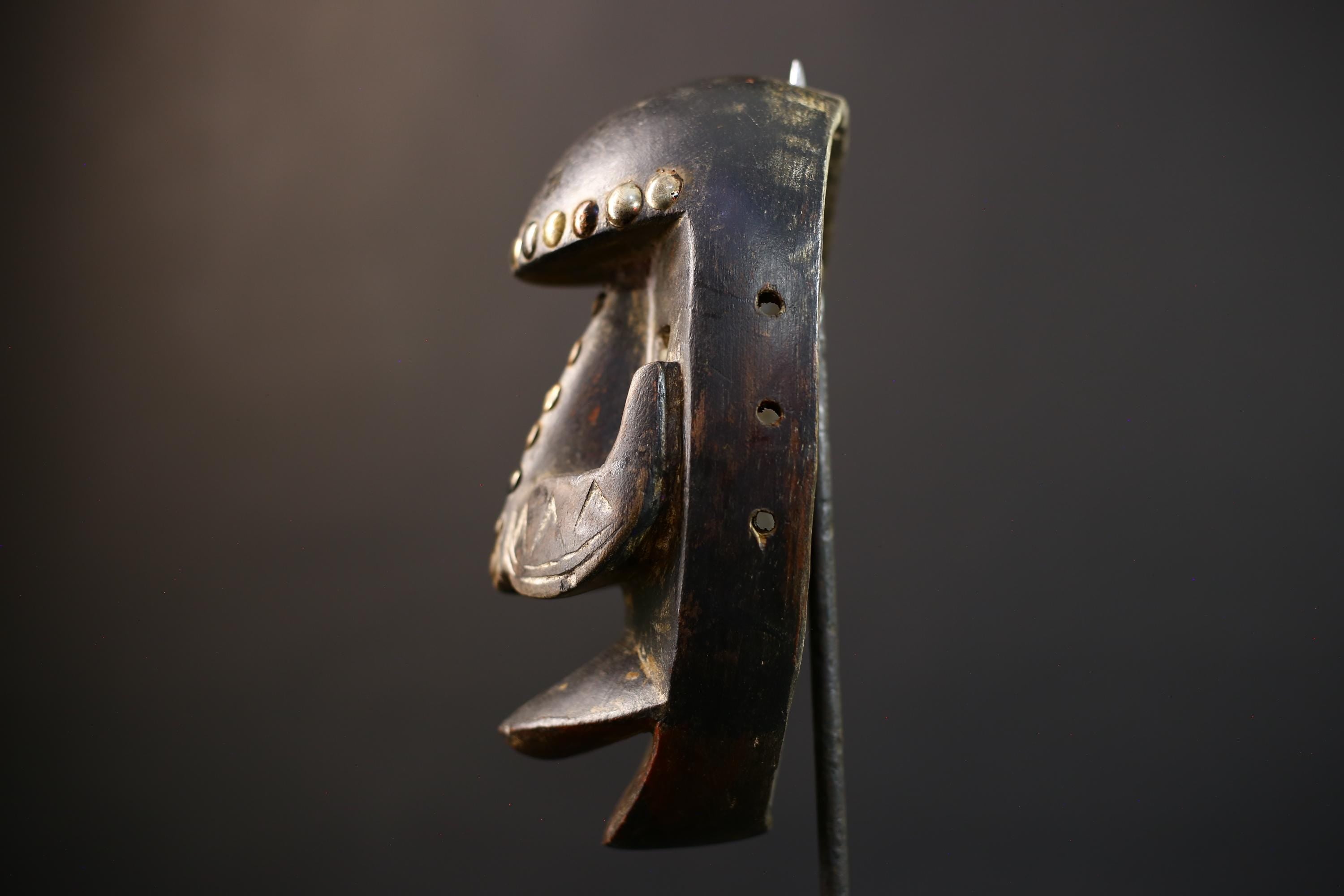 African Wood Mask Antique | Dan Kran Tribal Face | Unique Wall Hanging Decor | Handcrafted Cultural Art | Ethnic Home Accent-G5183