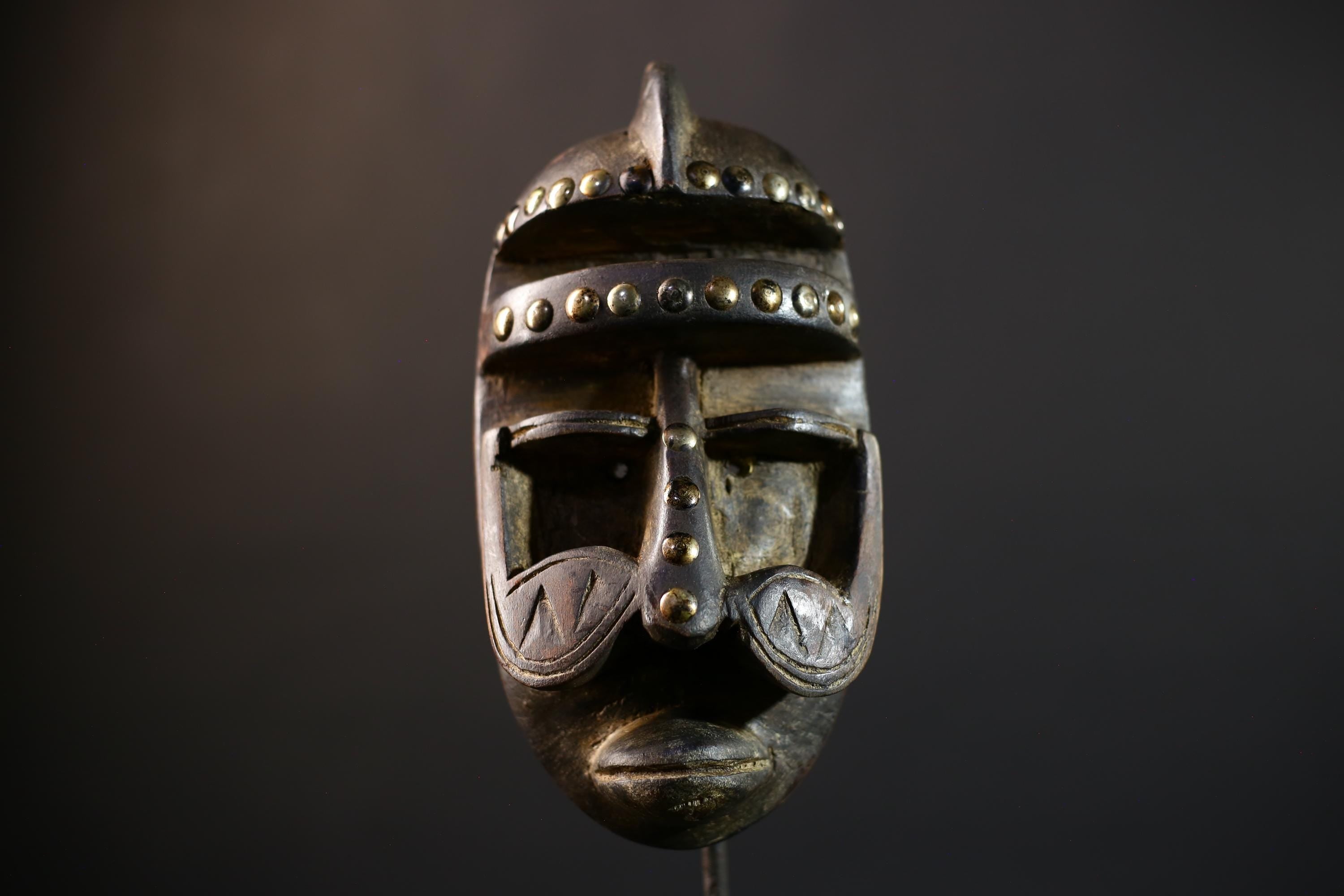 African Wood Mask Antique | Dan Kran Tribal Face | Unique Wall Hanging Decor | Handcrafted Cultural Art | Vintage Home Accent-G5182