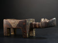 African Crafted Stool | Wooden Tribal Seat | Ethnic Home Decor Accent | Unique Handcrafted Furniture Piece | Cultural Art  -G5174