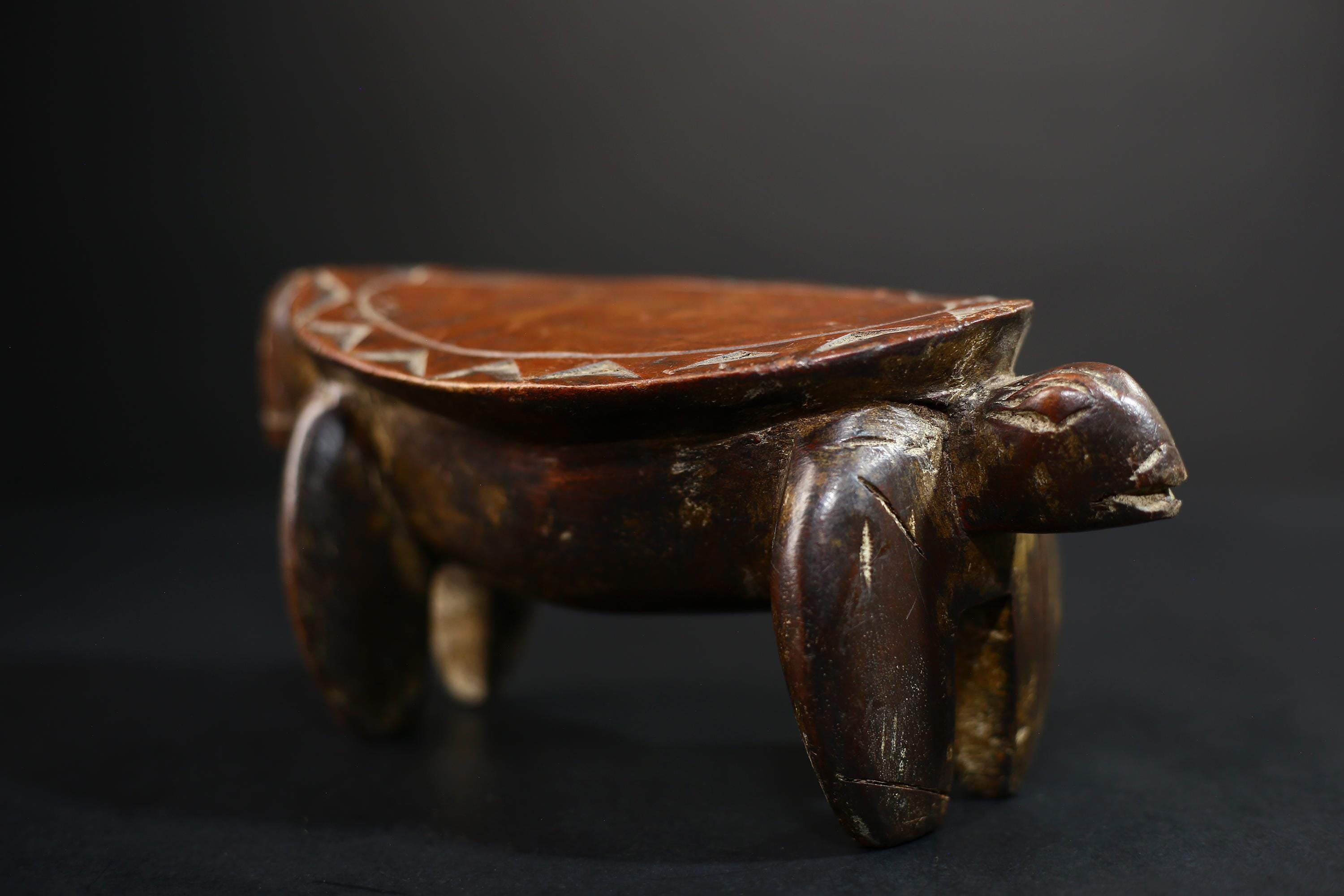 African Crafted Stool | Wooden Tribal Seat | Authentic Ethnic Home Decor | Unique Handcrafted Furniture | Rustic Living Room Accent-G5173
