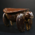 African Crafted Stool | Wooden Tribal Seat | Authentic Ethnic Home Decor | Unique Handcrafted Furniture | Rustic Living Room Accent-G5173