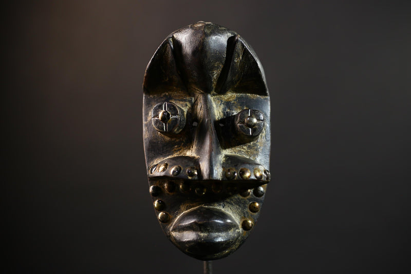 African Vintage Mask | Dan Antique Wood Wall Decor | Kran Collector's Piece | Unique Ethnic Art | Cultural Home Accent -G5168