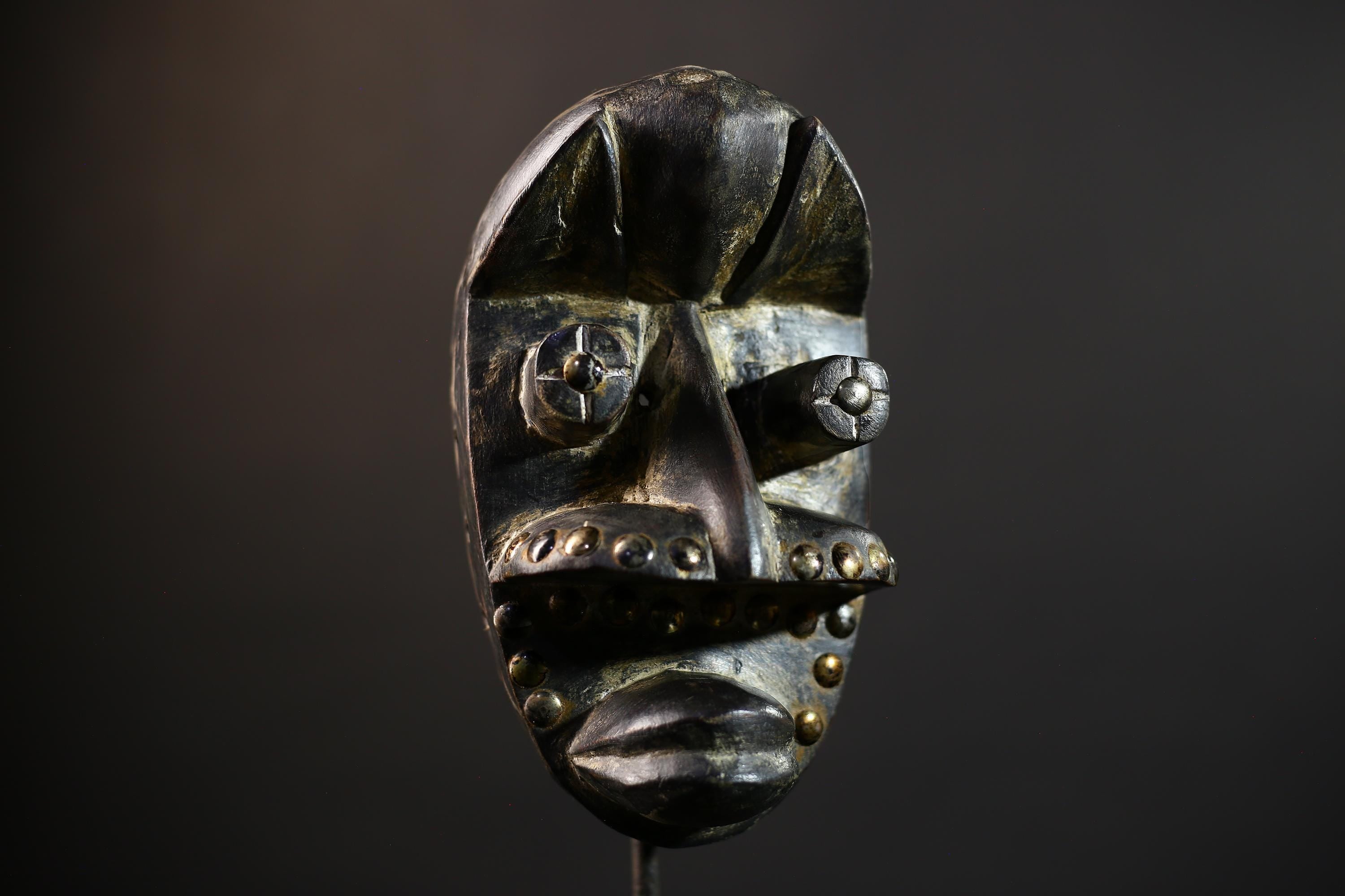 African Vintage Mask | Dan Antique Wood Wall Decor | Kran Collector's Piece | Unique Ethnic Art | Cultural Home Accent -G5168