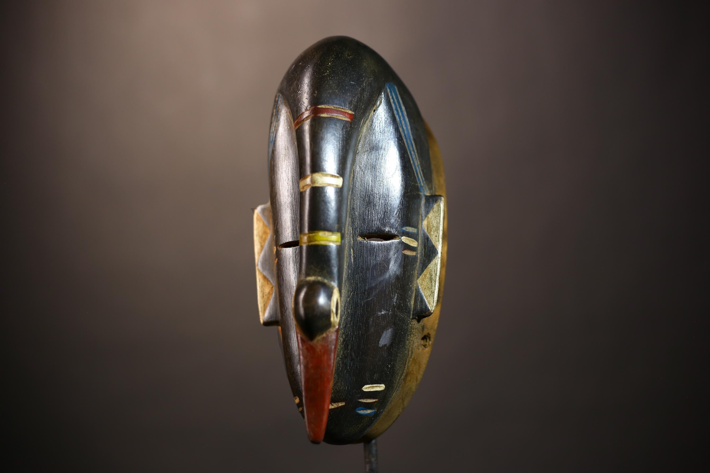 African Vintage Mask | Guro Tribal Art | Wooden Wall Decor | Ethnic Home | Handmade African Art | Cultural Wall Mask | Tribal Decor -G5121