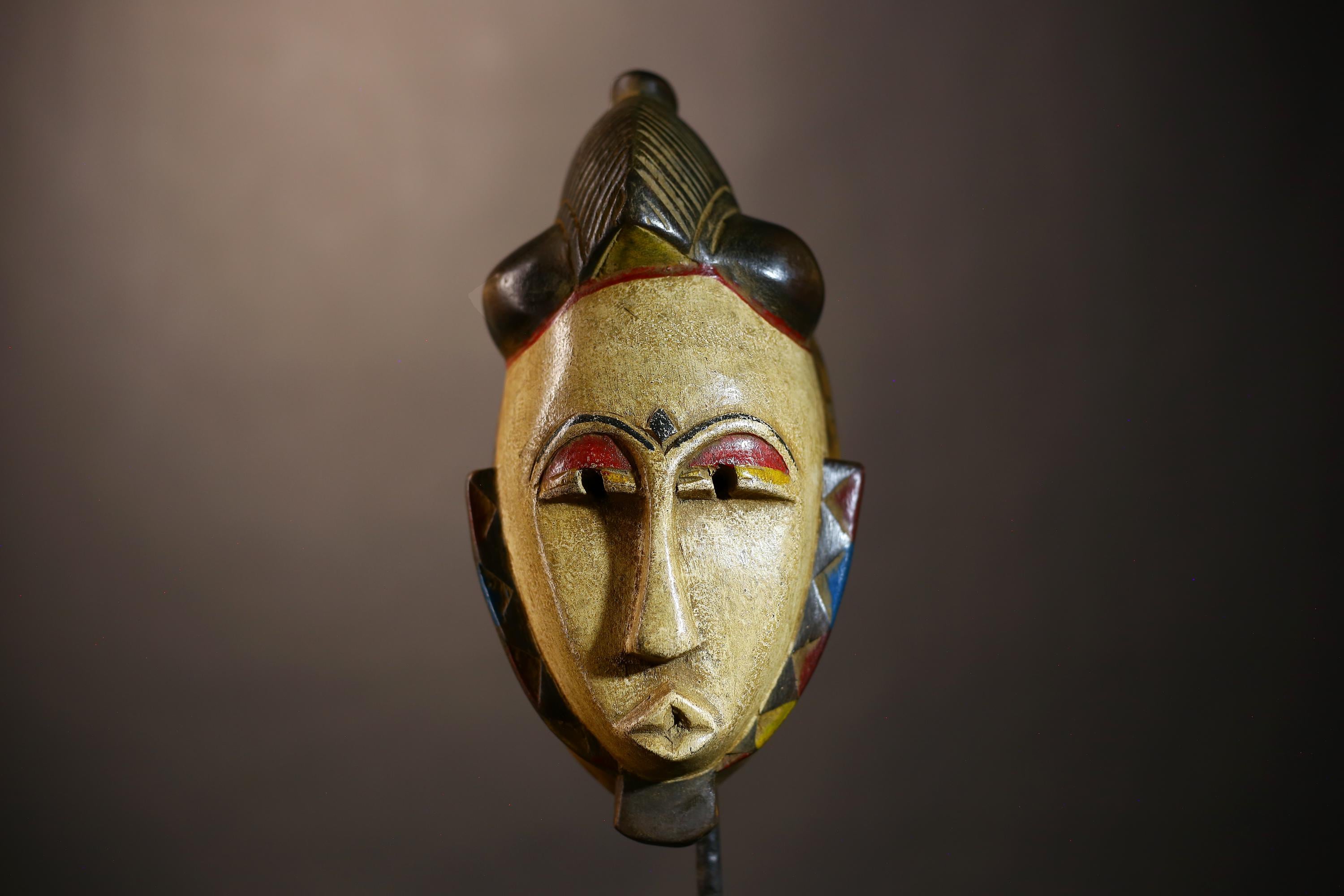 African | Vintage Mask Art | Hand-Carved Guro Tribal Wall Decor | Unique Accent | Cultural Decor | Rustic Home Art | Authentic Gift -G5115