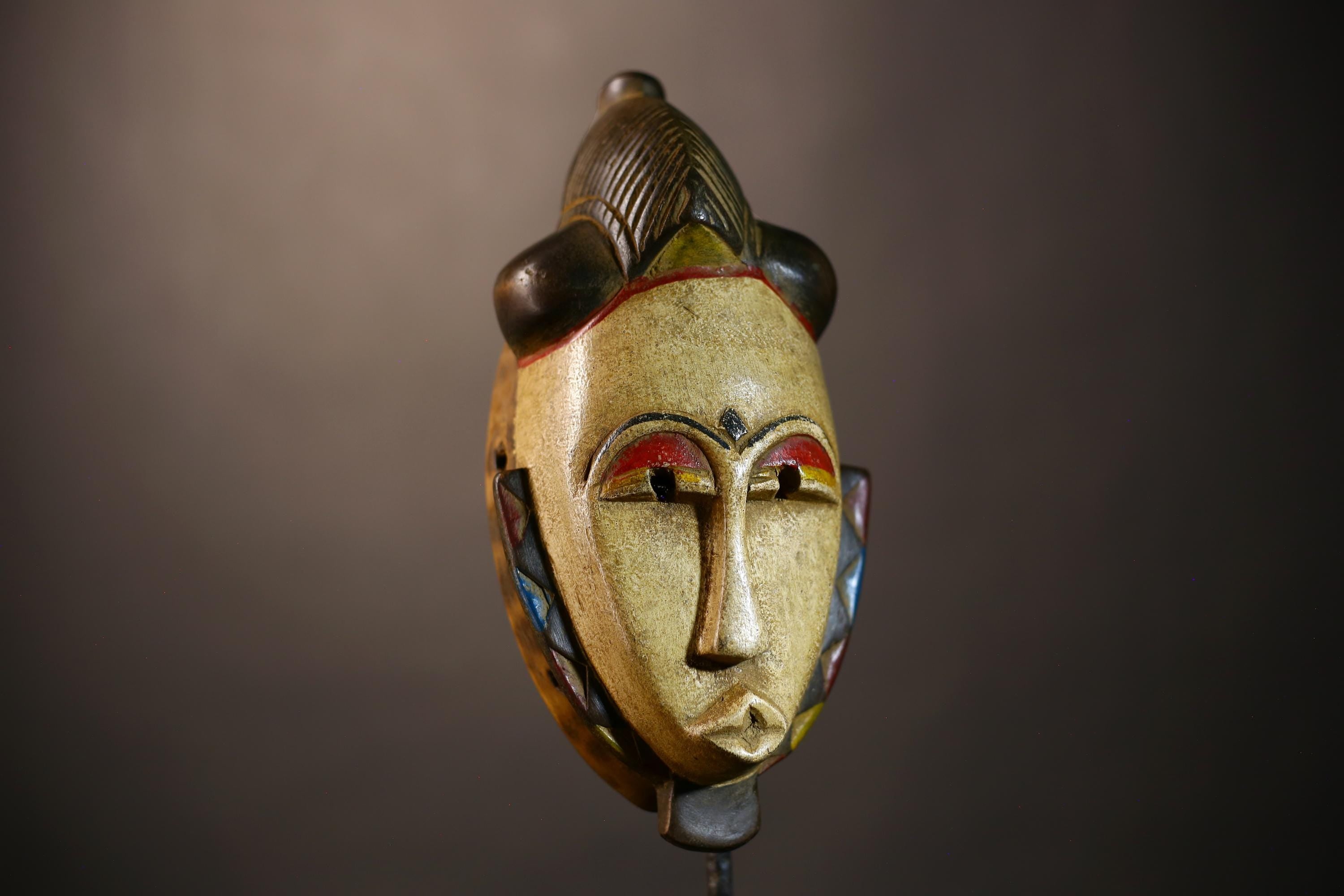 African | Vintage Mask Art | Hand-Carved Guro Tribal Wall Decor | Unique Accent | Cultural Decor | Rustic Home Art | Authentic Gift -G5115