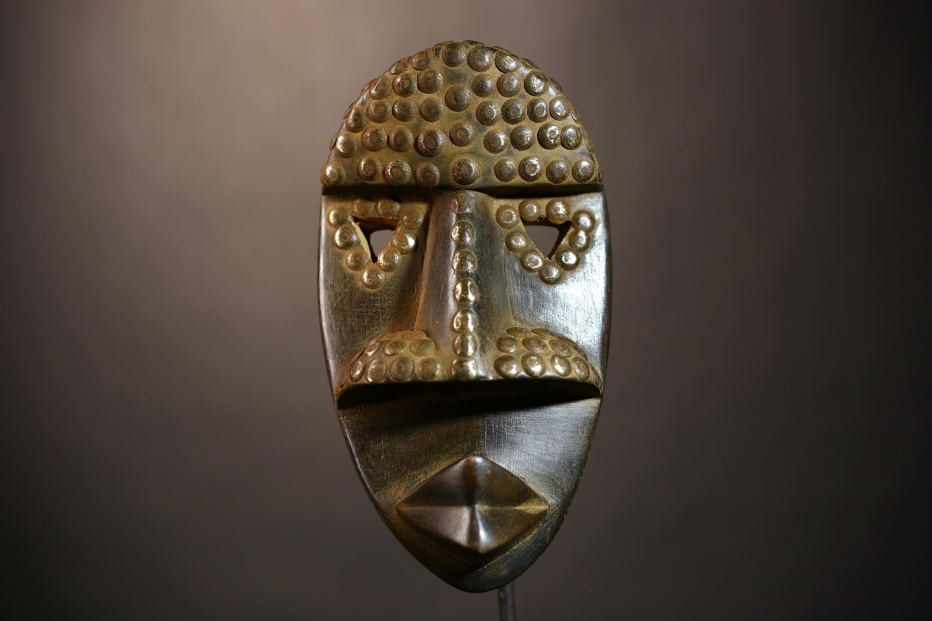 African Vintage Mask | Hand-Carved Decor | Unique Dan Art for Home | Tribal Wall Art | Cultural Accent | Rustic Gift   -G5113