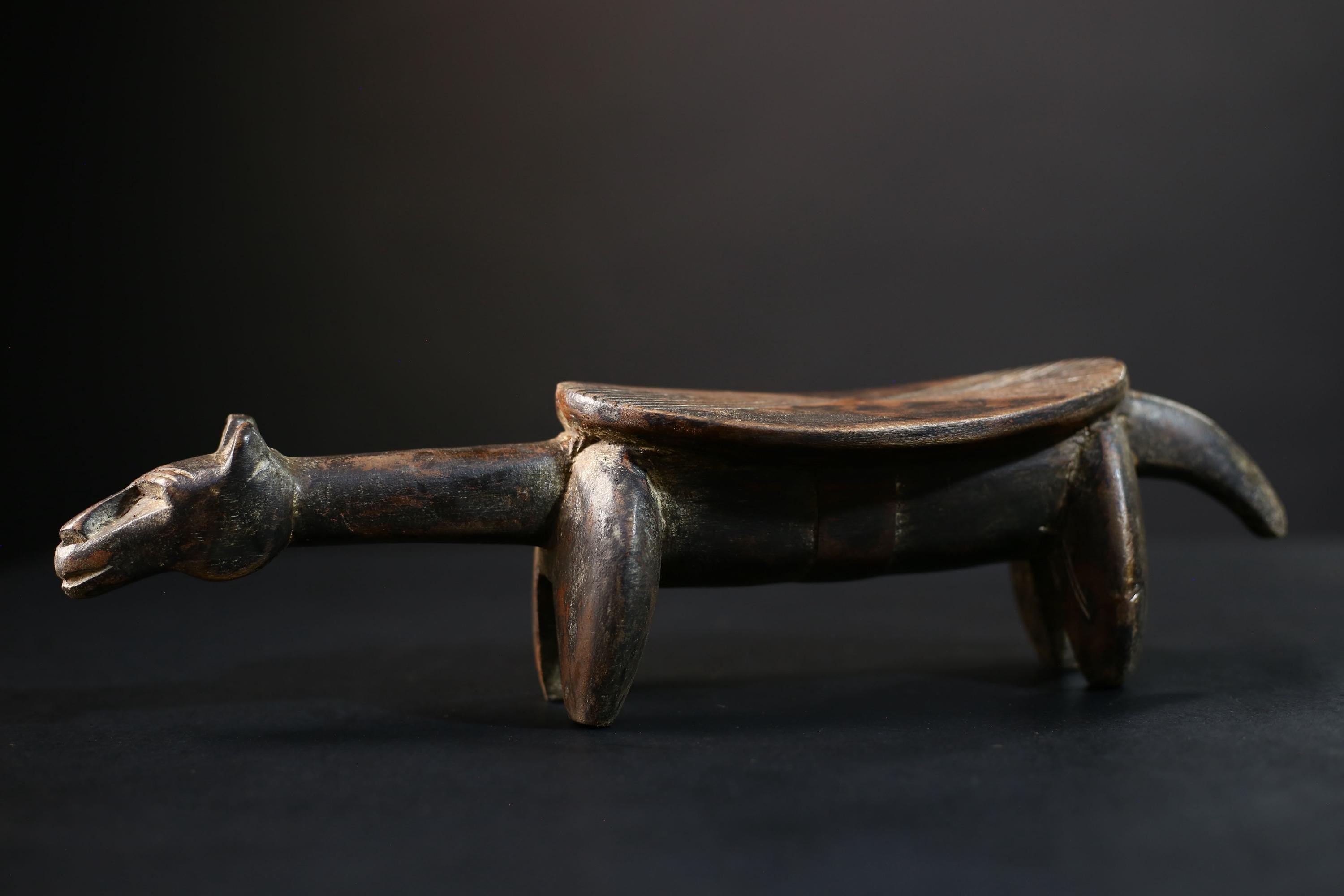 African Crafted Stool | Tribal Art | Unique Ethnic Wooden Seat | Home Decor | Handmade | Natural Wood | Bohemian Style-G5194