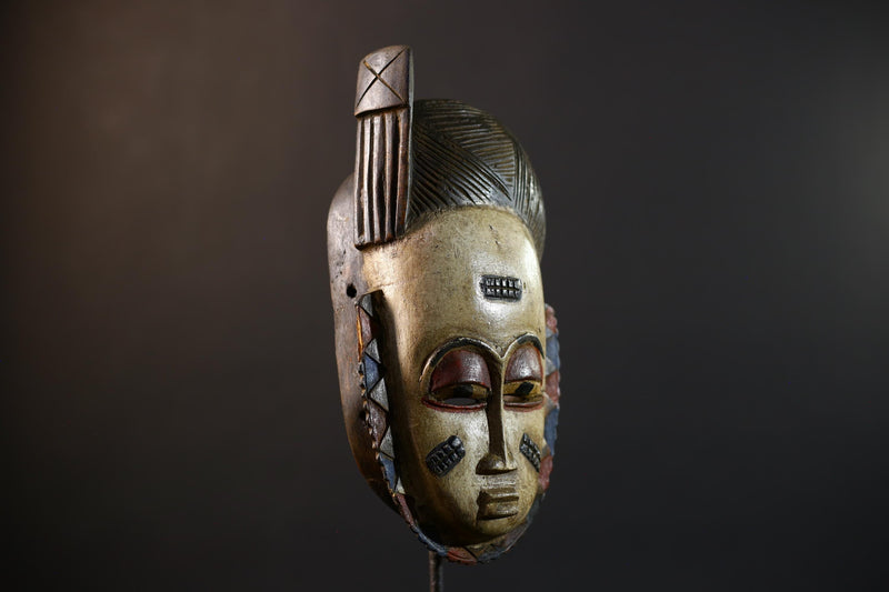African Hand-Carved Mask | Guro Baule Wall Hanging | Unique Art Decor | Collectible Ethnic Home Decor | Statement Art Piece -G5189