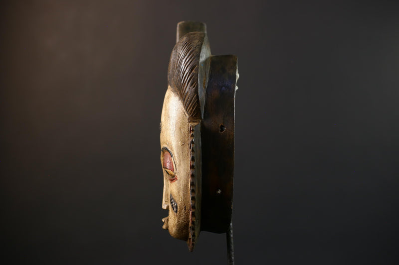 African Hand-Carved Mask | Guro Baule Wall Hanging | Unique Art Decor | Collectible Ethnic Home Decor | Statement Art Piece -G5189