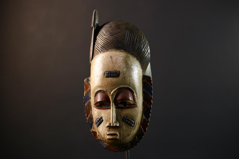 African Hand-Carved Mask | Guro Baule Wall Hanging | Unique Art Decor | Collectible Ethnic Home Decor | Statement Art Piece -G5189