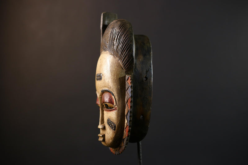 African Hand-Carved Mask | Guro Baule Wall Hanging | Unique Art Decor | Collectible Ethnic Home Decor | Statement Art Piece -G5189