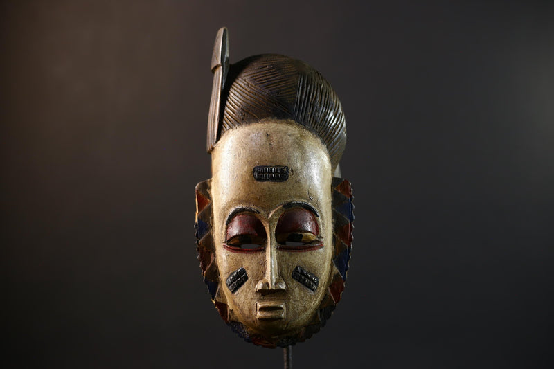 African Hand-Carved Mask | Guro Baule Wall Hanging | Unique Art Decor | Collectible Ethnic Home Decor | Statement Art Piece -G5189