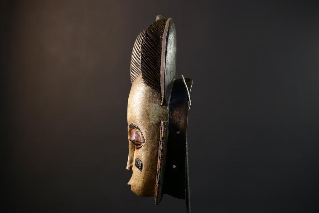 African Mask | Collectible Hand-Carved Guro Baule | Unique Wall Hanging Art Decor | African Ethnic Home Decor | Statement Piece-G5188
