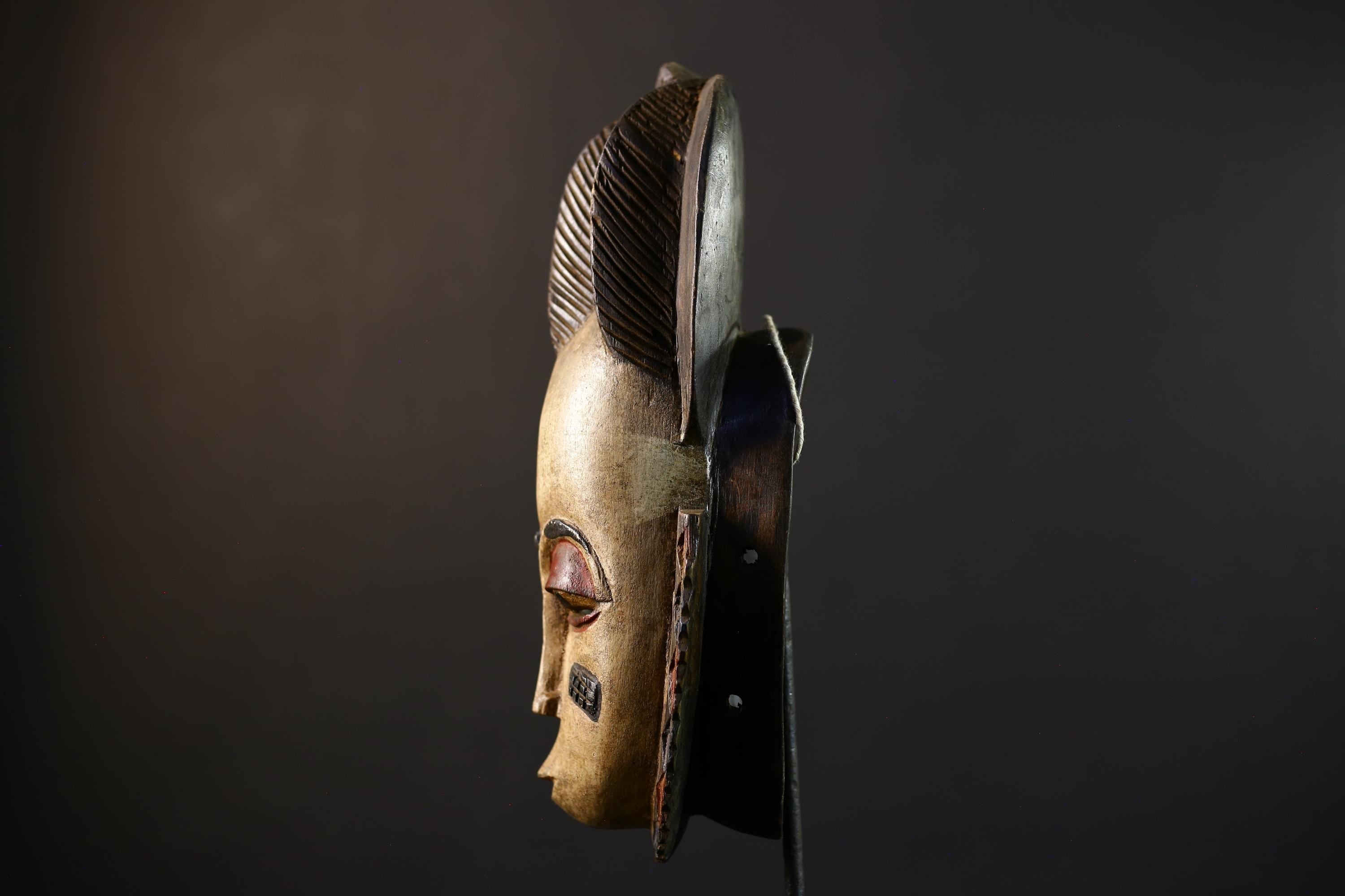 African Mask | Collectible Hand-Carved Guro Baule | Unique Wall Hanging Art Decor | African Ethnic Home Decor | Statement Piece-G5188