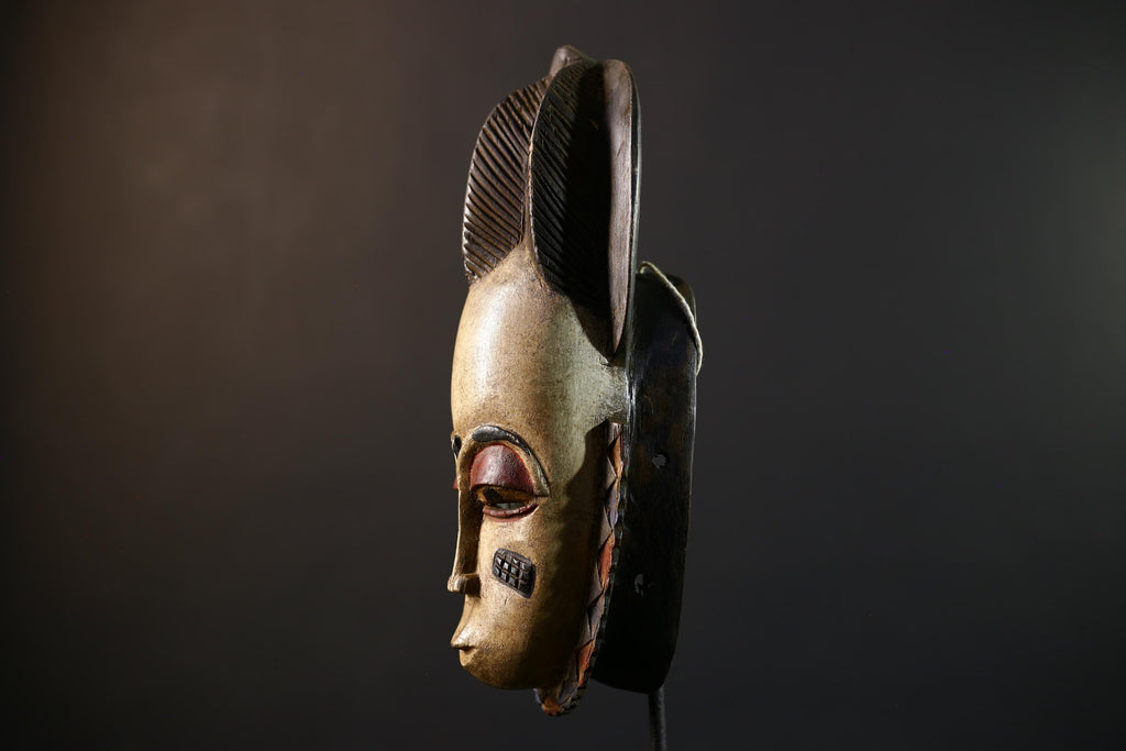 African Mask | Collectible Hand-Carved Guro Baule | Unique Wall Hanging Art Decor | African Ethnic Home Decor | Statement Piece-G5188