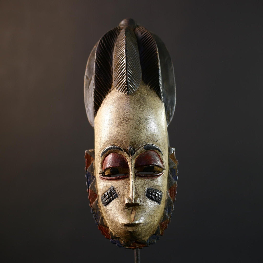African Mask | Collectible Hand-Carved Guro Baule | Unique Wall Hanging Art Decor | African Ethnic Home Decor | Statement Piece-G5188