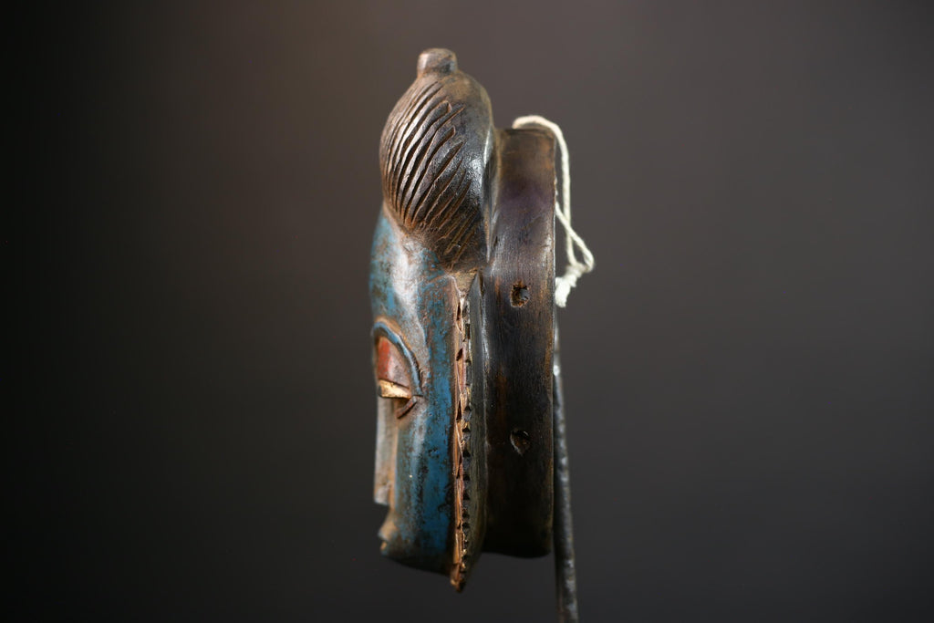 African Mask | Collectible Hand Carved | Guro Baule Wall Hanging | Unique Art Piece | Home Decor | Ethnic Wall Art | Gift Idea-G5187