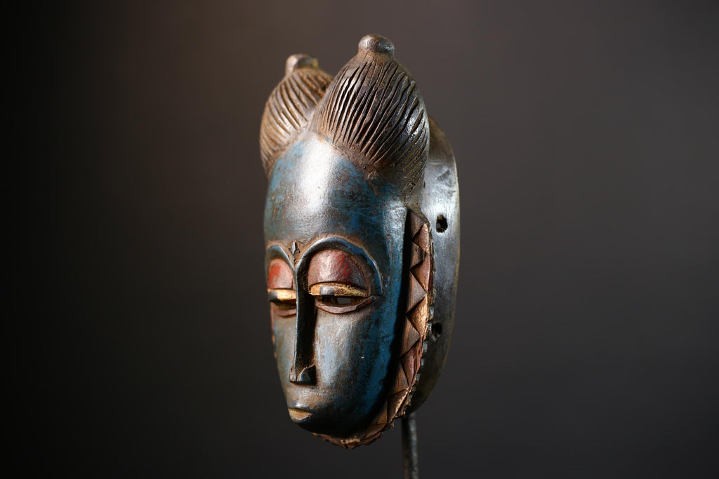 African Mask | Collectible Hand Carved | Guro Baule Wall Hanging | Unique Art Piece | Home Decor | Ethnic Wall Art | Gift Idea-G5187